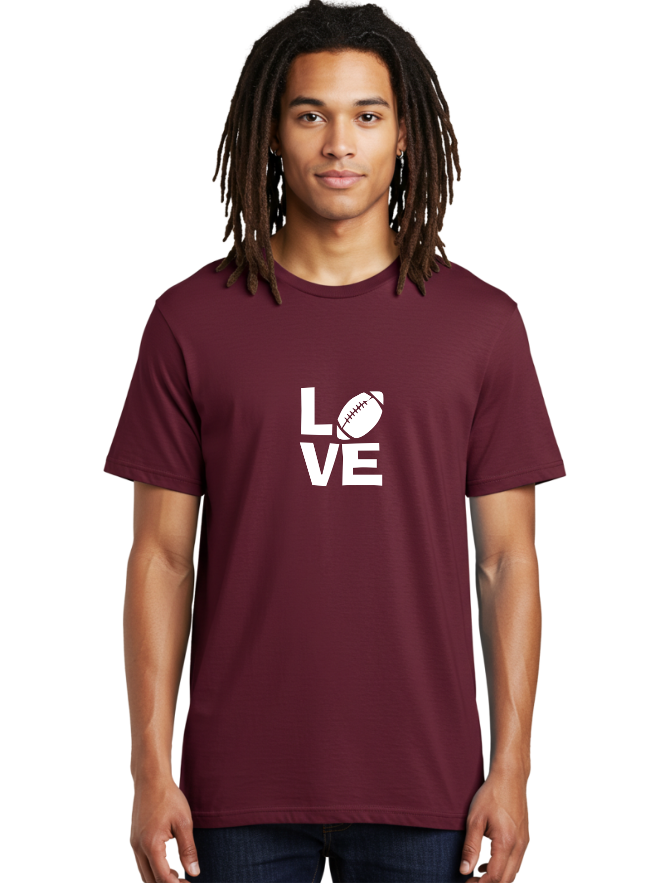 Love Men'S Graphic Tee, 100% Cotton, Comfortable Casual Summer Wear, Machine Washable, Love Football, Passion For Sports, Football Lover, Sports Enthusiasm, Love Sports, Football Fan Aae464 18