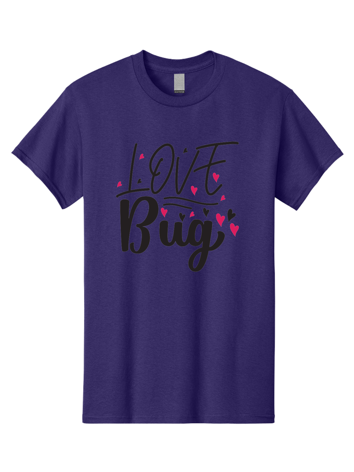 Love Bug Men'S Graphic Tee, 100% Cotton, Comfortable Casual Summer Wear, Machine Washable, Love Bug, Cute Typography, Hand Drawn Hearts, Pink Hearts, Valentines Day, Romance, Lovely, Charming Aae465 29