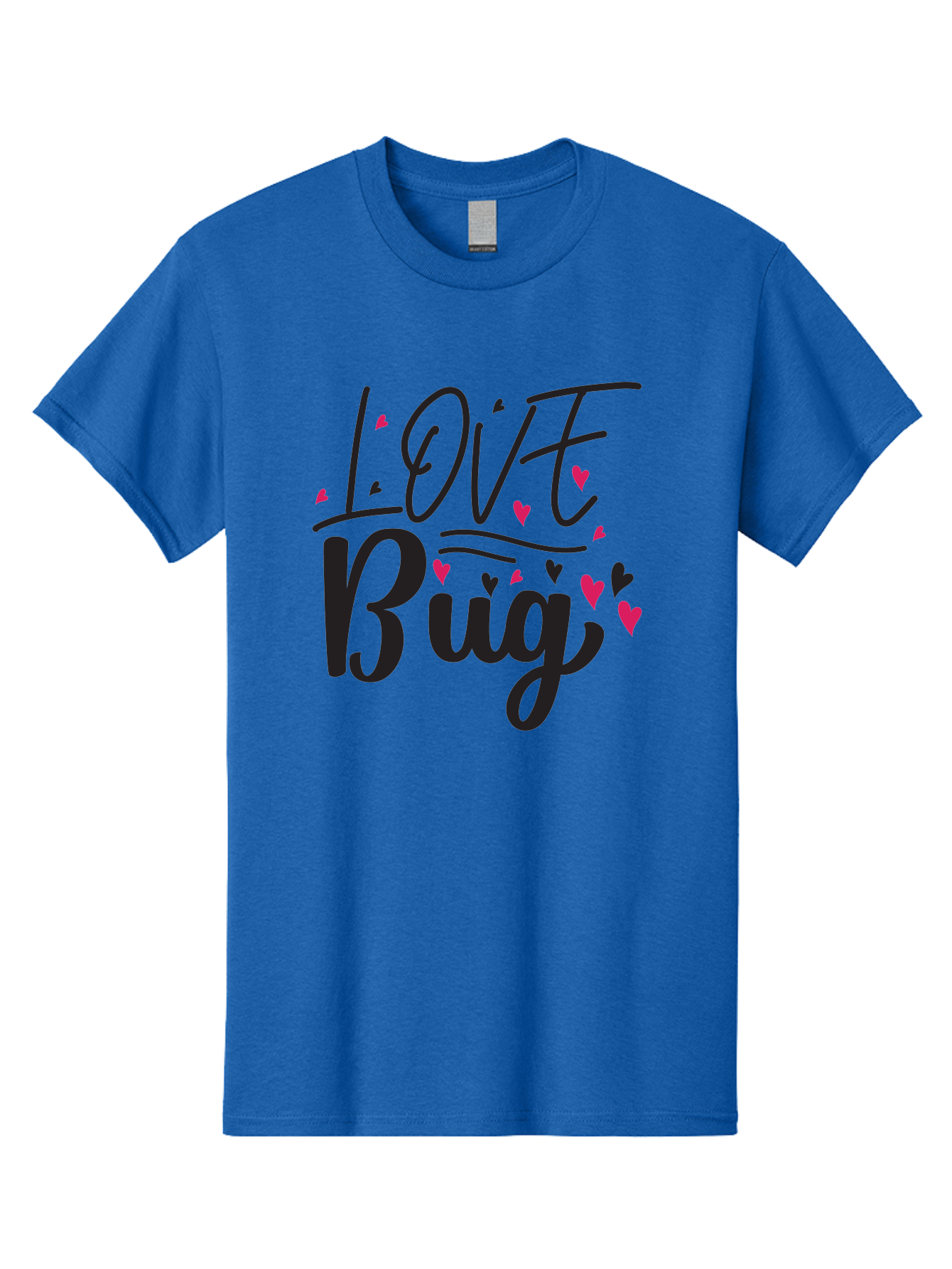 Love Bug Men'S Graphic Tee, 100% Cotton, Comfortable Casual Summer Wear, Machine Washable, Love Bug, Cute Typography, Hand Drawn Hearts, Pink Hearts, Valentines Day, Romance, Lovely, Charming Aae465 21
