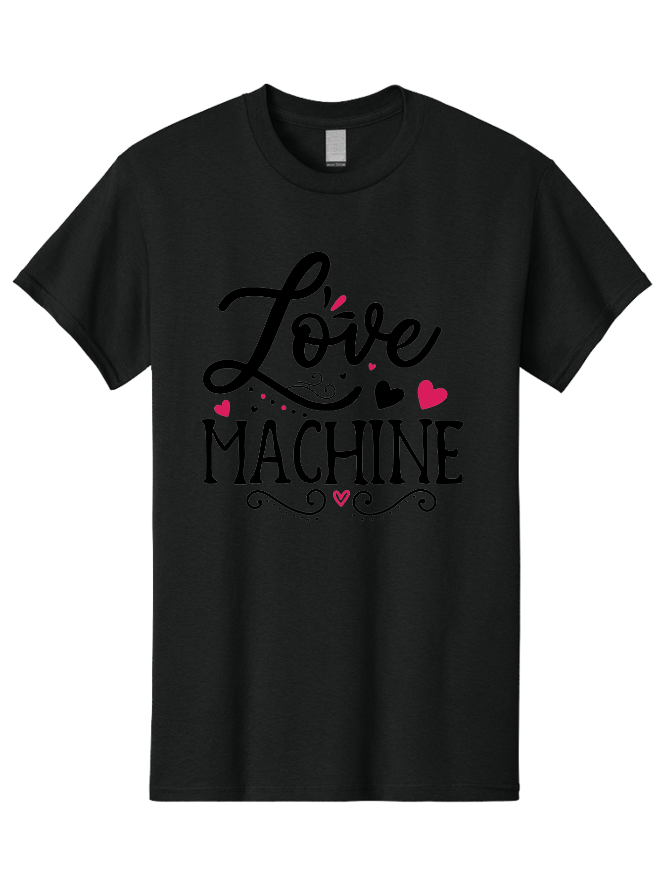 Love Machine Men'S Graphic Tee, 100% Cotton, Comfortable Casual Summer Wear, Machine Washable, Love Machine, Heart Decorations, Sweetheart Design, Lovely Typography, Heartwarming Message, Cute Graphics, Lovely Illustration, Valentines Day Gift Aae471 13