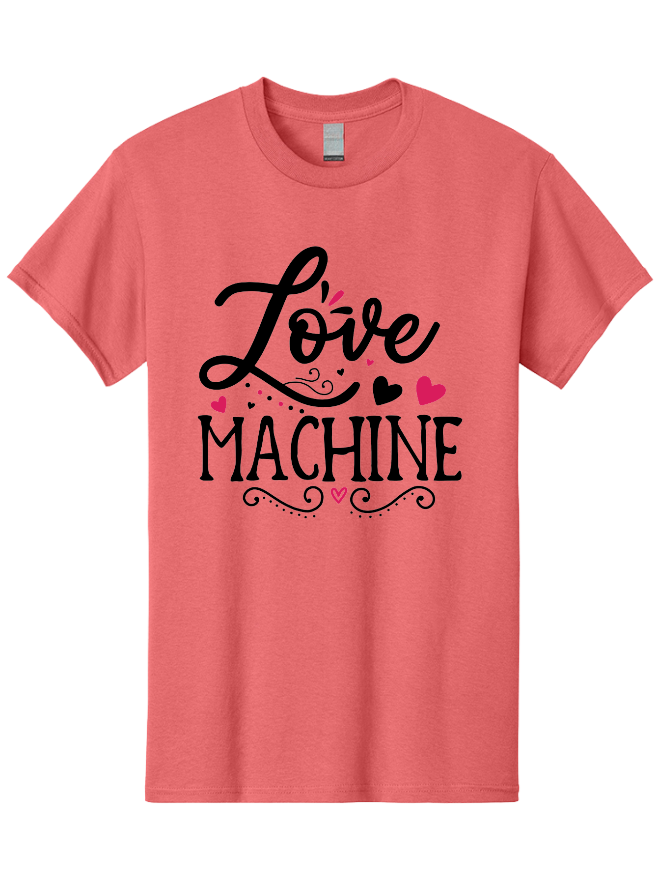 Love Machine Men'S Graphic Tee, 100% Cotton, Comfortable Casual Summer Wear, Machine Washable, Love Machine, Heart Decorations, Sweetheart Design, Lovely Typography, Heartwarming Message, Cute Graphics, Lovely Illustration, Valentines Day Gift Aae471 19