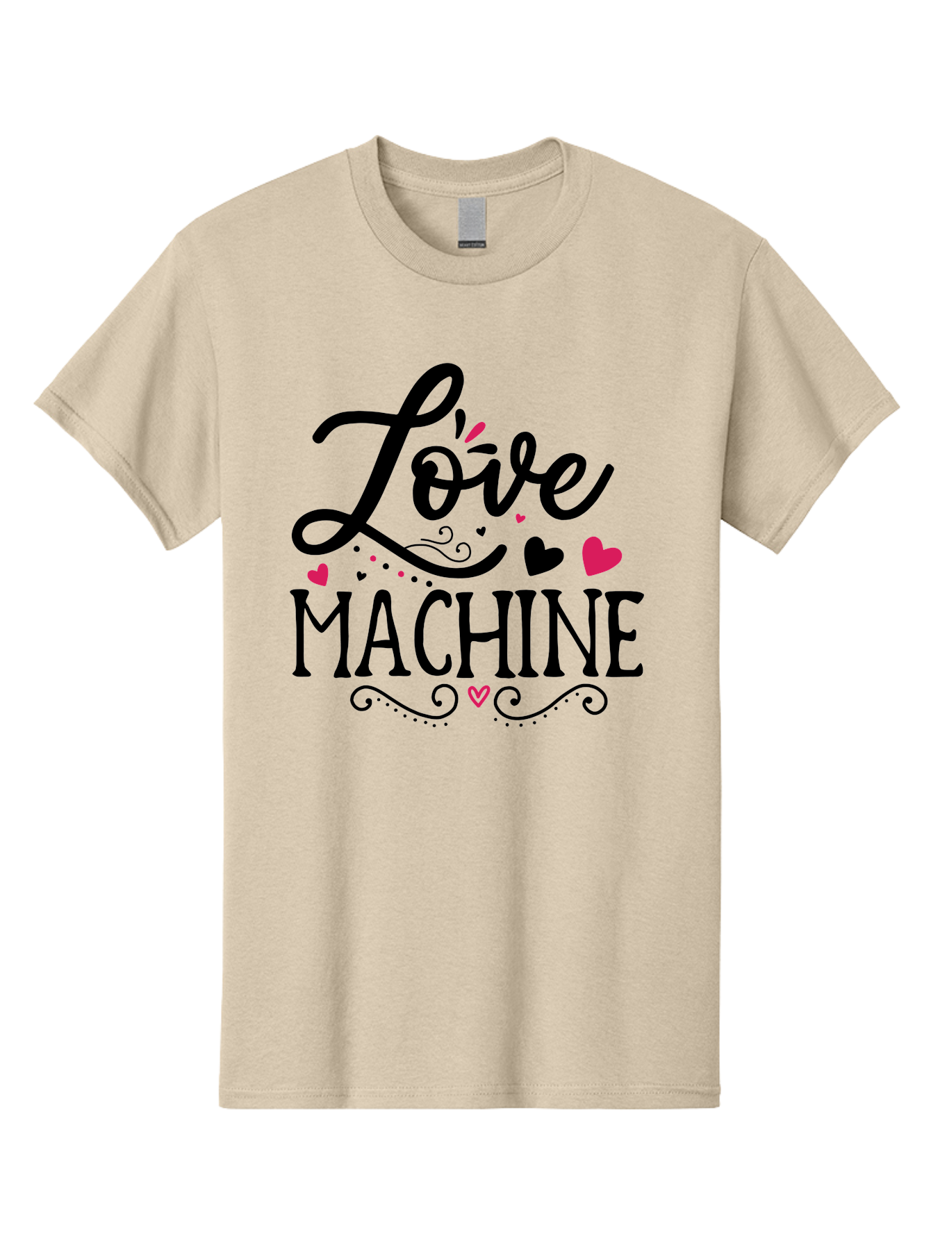 Love Machine Men'S Graphic Tee, 100% Cotton, Comfortable Casual Summer Wear, Machine Washable, Love Machine, Heart Decorations, Sweetheart Design, Lovely Typography, Heartwarming Message, Cute Graphics, Lovely Illustration, Valentines Day Gift Aae471 27