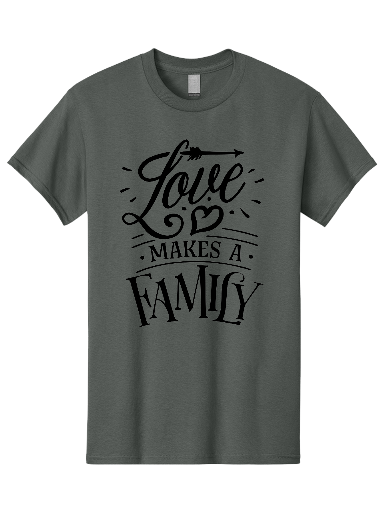 Love Makes A Family Men'S Graphic Tee, 100% Cotton, Comfortable Casual Summer Wear, Machine Washable, Love Makes Family, Family Love Quotes, Inspirational Quotes, Love Quotes, Family Bonding, Valentines Day Gifts, Heartwarming Messages, Aae473 29