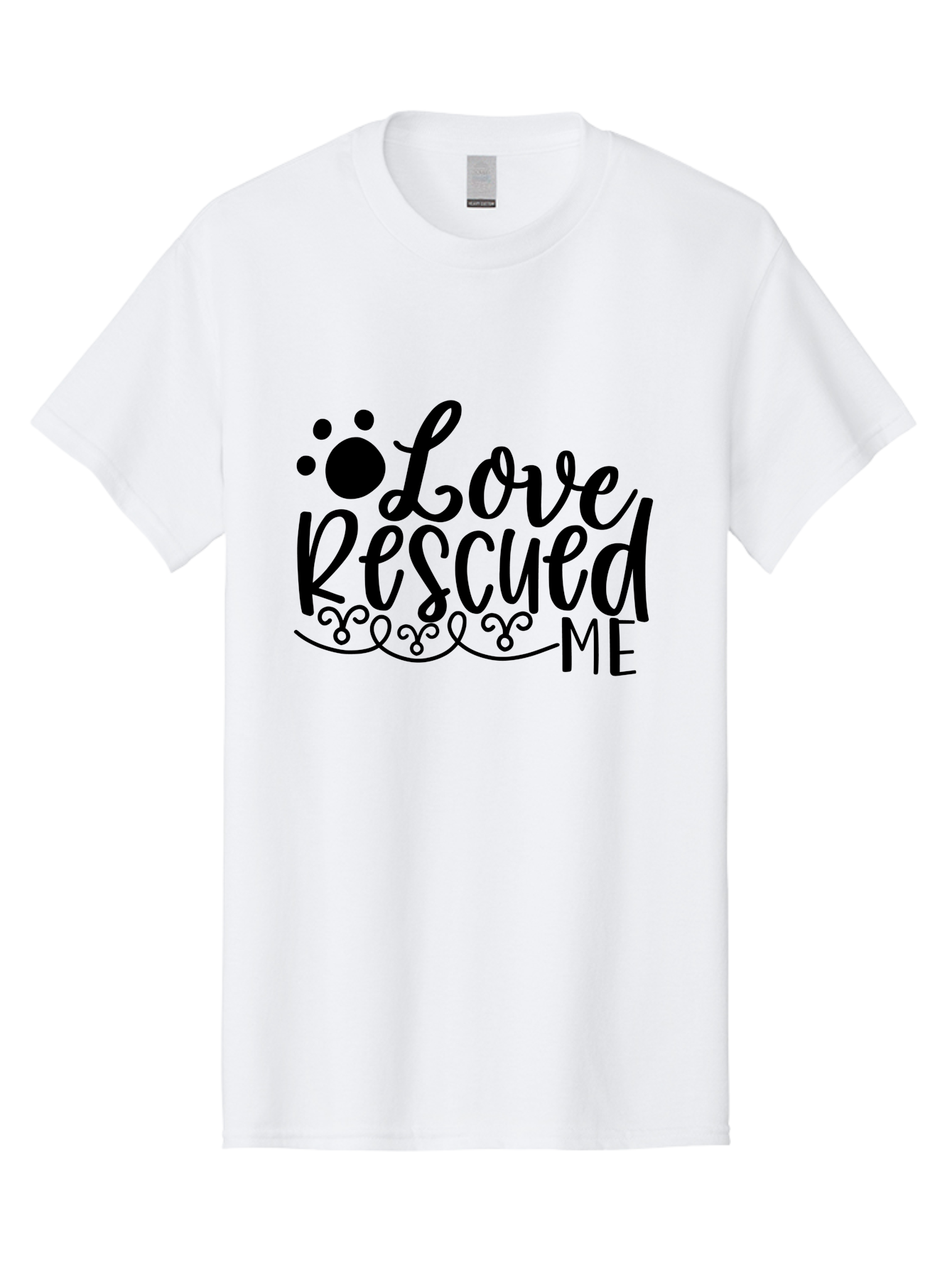 Love Rescued Me Men'S Graphic Tee, 100% Cotton, Comfortable Casual Summer Wear, Machine Washable, Love Rescued Me, Pet Rescue, Dog Lover, Animal Shelter, Adopt Don'T Shop, Pet Adoption, Rescue Dog, Furry Friend Aae474 3
