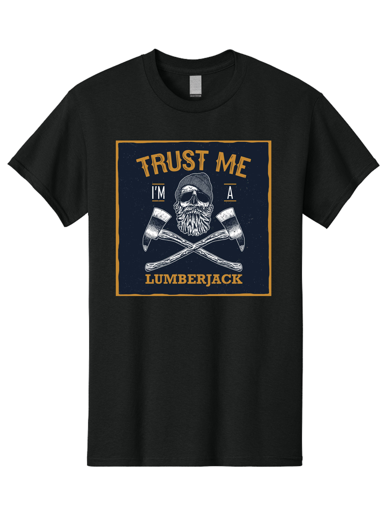 Lumberjack Skull 1 Men'S Graphic Tee, 100% Cotton, Comfortable Casual Summer Wear, Machine Washable, Lumberjack Graphic, Bearded Skull, Crossed Axes, Forest Worker, Woodcutter Symbol, Rustic Design, Vintage Style, Logging Industry Aae478 13