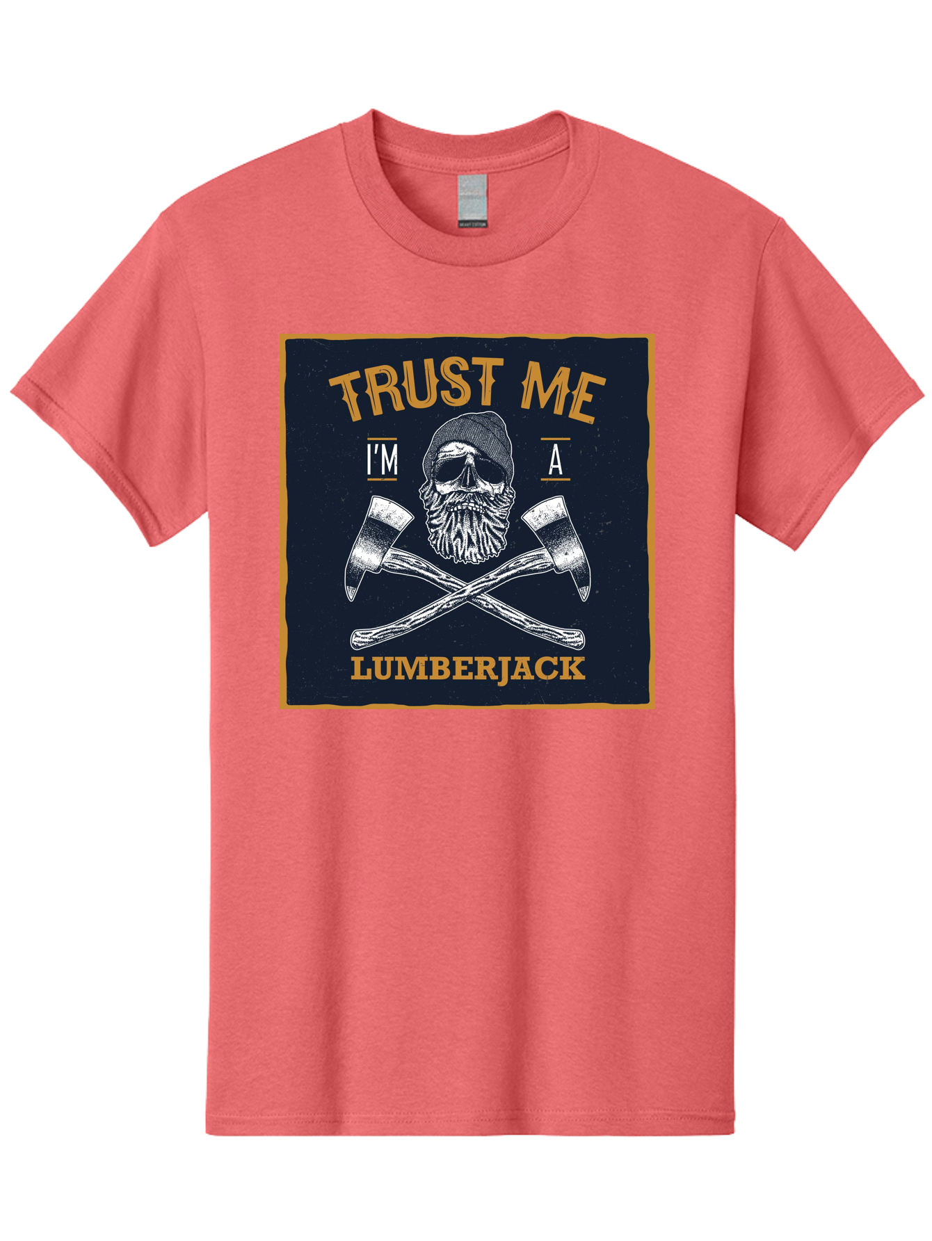Lumberjack Skull 1 Men'S Graphic Tee, 100% Cotton, Comfortable Casual Summer Wear, Machine Washable, Lumberjack Graphic, Bearded Skull, Crossed Axes, Forest Worker, Woodcutter Symbol, Rustic Design, Vintage Style, Logging Industry Aae478 9