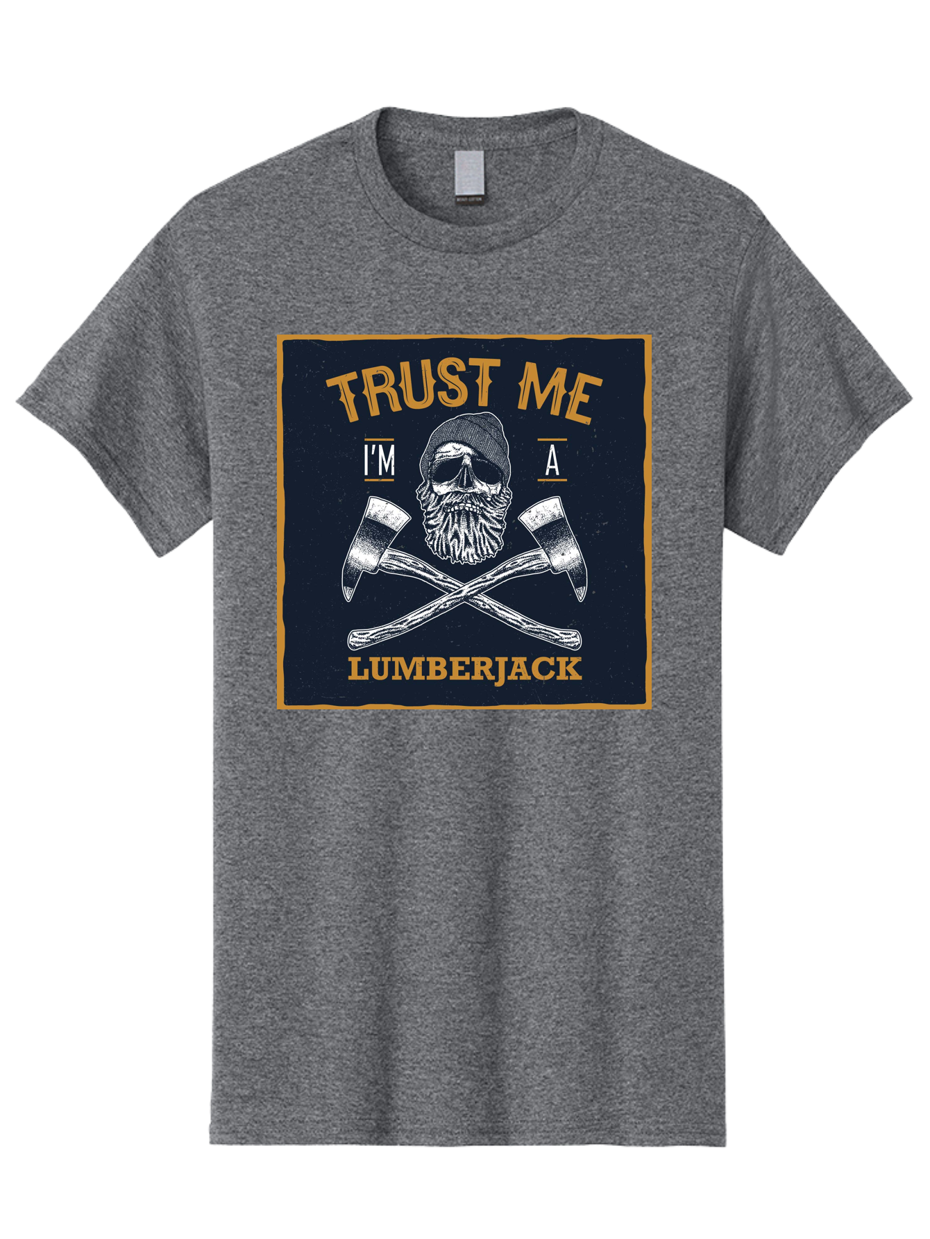 Lumberjack Skull 1 Men'S Graphic Tee, 100% Cotton, Comfortable Casual Summer Wear, Machine Washable, Lumberjack Graphic, Bearded Skull, Crossed Axes, Forest Worker, Woodcutter Symbol, Rustic Design, Vintage Style, Logging Industry Aae478 17