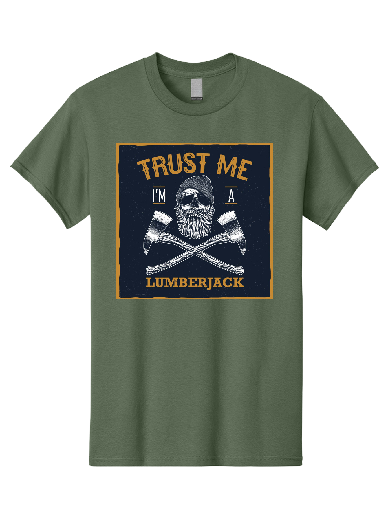 Lumberjack Skull 1 Men'S Graphic Tee, 100% Cotton, Comfortable Casual Summer Wear, Machine Washable, Lumberjack Graphic, Bearded Skull, Crossed Axes, Forest Worker, Woodcutter Symbol, Rustic Design, Vintage Style, Logging Industry Aae478 27