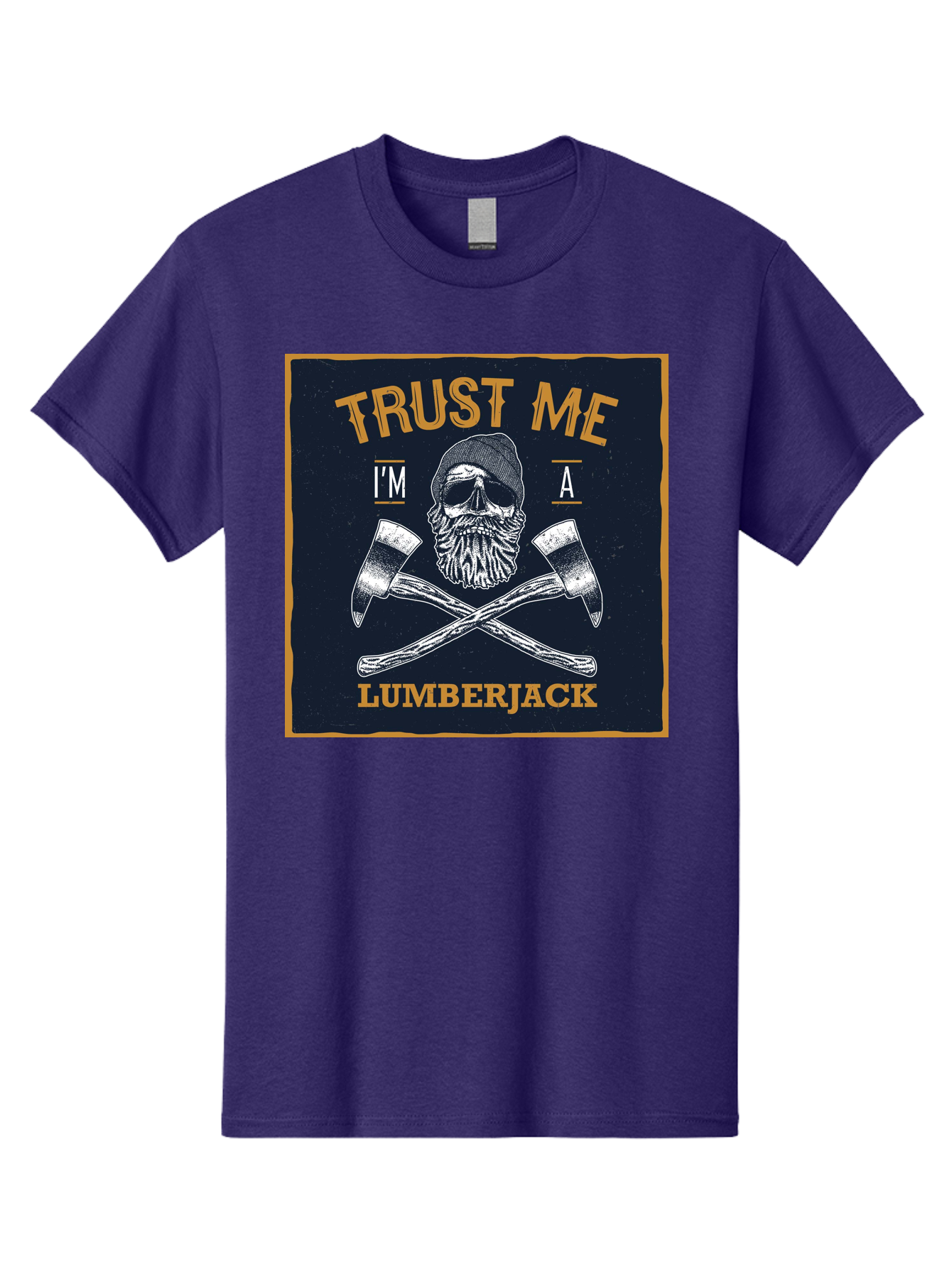 Lumberjack Skull 1 Men'S Graphic Tee, 100% Cotton, Comfortable Casual Summer Wear, Machine Washable, Lumberjack Graphic, Bearded Skull, Crossed Axes, Forest Worker, Woodcutter Symbol, Rustic Design, Vintage Style, Logging Industry Aae478 11