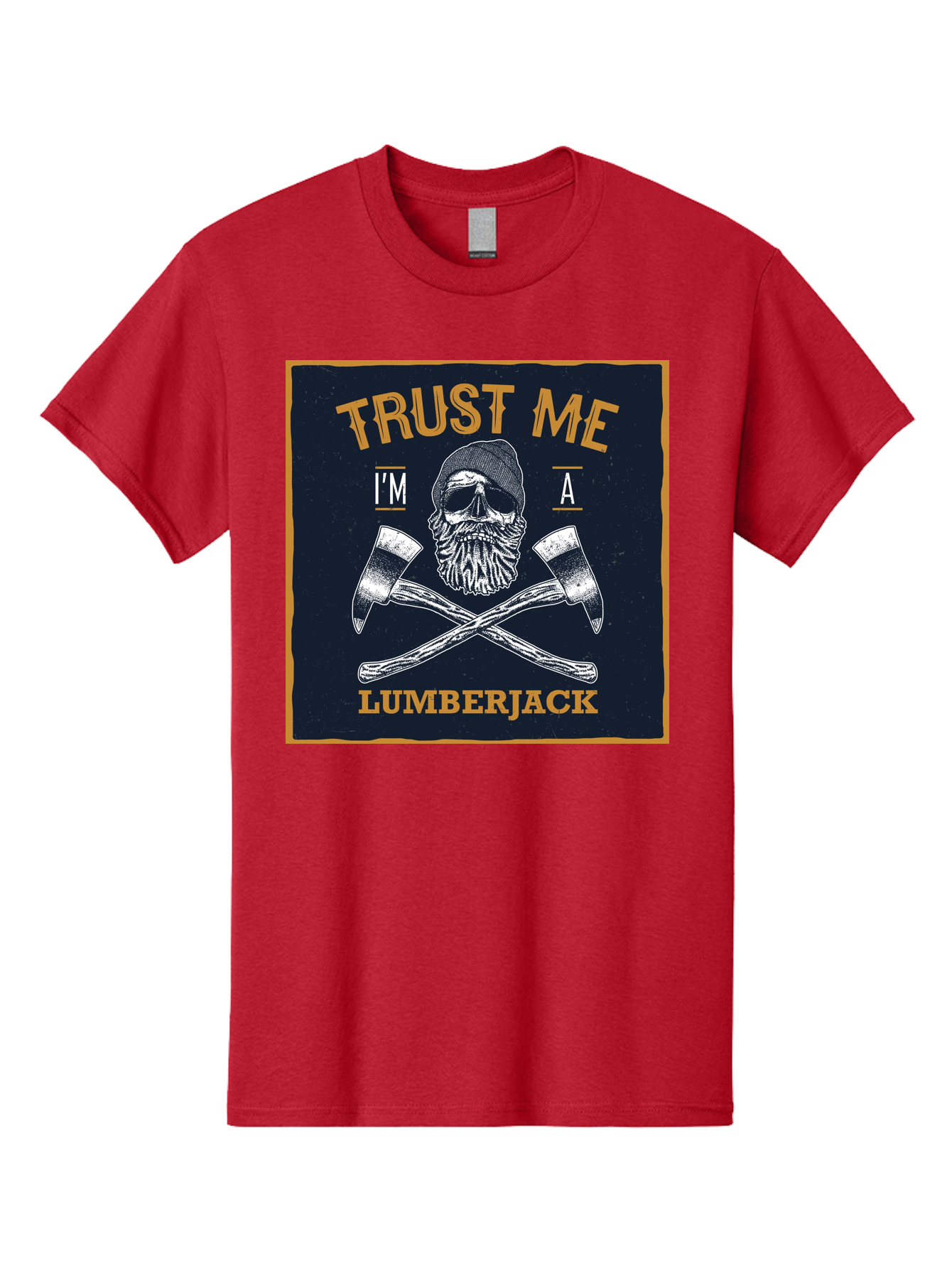 Lumberjack Skull 1 Men'S Graphic Tee, 100% Cotton, Comfortable Casual Summer Wear, Machine Washable, Lumberjack Graphic, Bearded Skull, Crossed Axes, Forest Worker, Woodcutter Symbol, Rustic Design, Vintage Style, Logging Industry Aae478 7