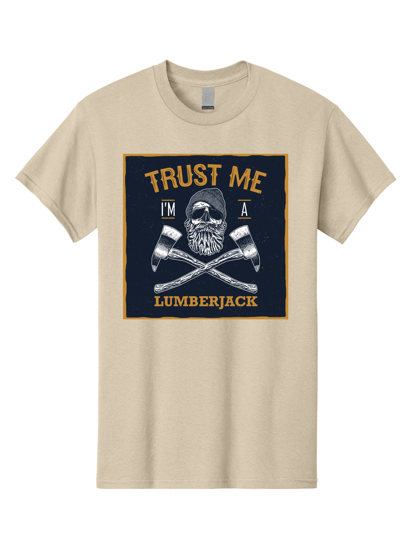 Lumberjack Skull 1 Men'S Graphic Tee, 100% Cotton, Comfortable Casual Summer Wear, Machine Washable, Lumberjack Graphic, Bearded Skull, Crossed Axes, Forest Worker, Woodcutter Symbol, Rustic Design, Vintage Style, Logging Industry Aae478 29