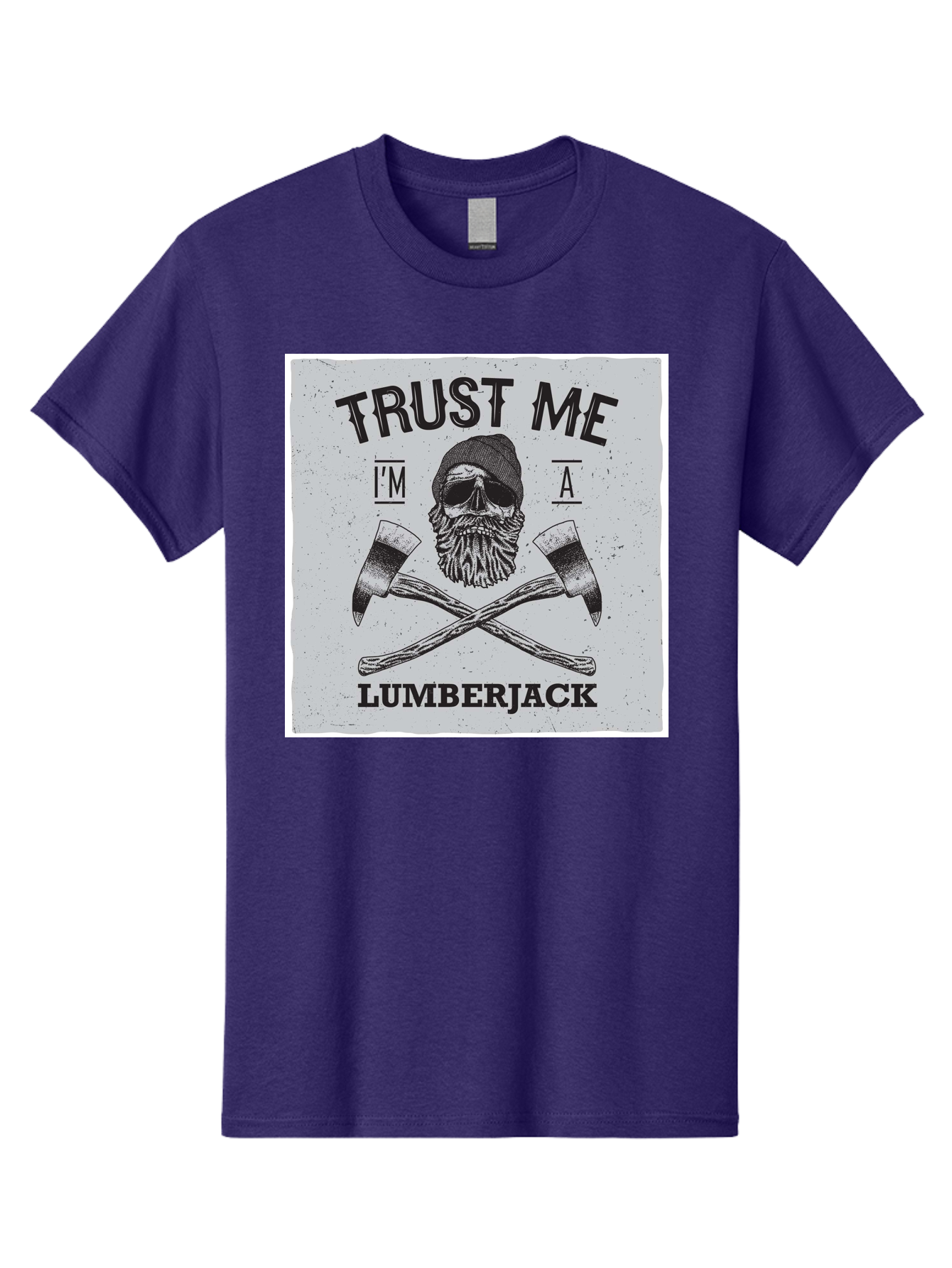 Lumberjack Skull 2 Men'S Graphic Tee, 100% Cotton, Comfortable Casual Summer Wear, Machine Washable, Skull With Beard, Lumberjack Illustration, Crossed Axes, Vintage Graphics, Dark Art, Skull Art, Axe Illustration, Timber Industry, Aae479 7