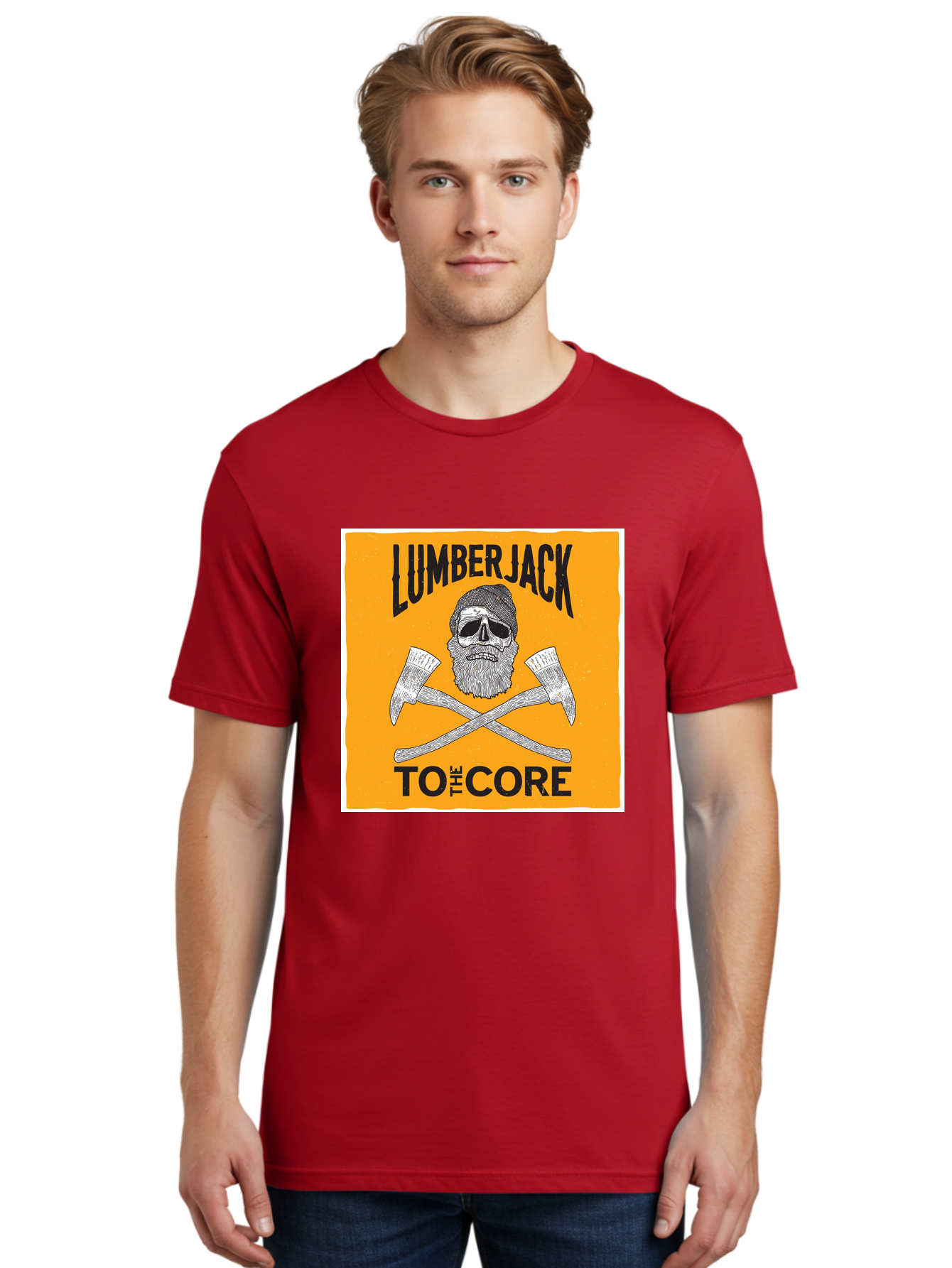 Lumberjack Skull 3 Men'S Graphic Tee, 100% Cotton, Comfortable Casual Summer Wear, Machine Washable, Lumberjack Skull, Crossed Axes, Woodcutting, Forestry, Rugged Outdoors, Timber Industry, Axe Throwing, Bearded Lumberjack, Skull With Hat Aae480 18