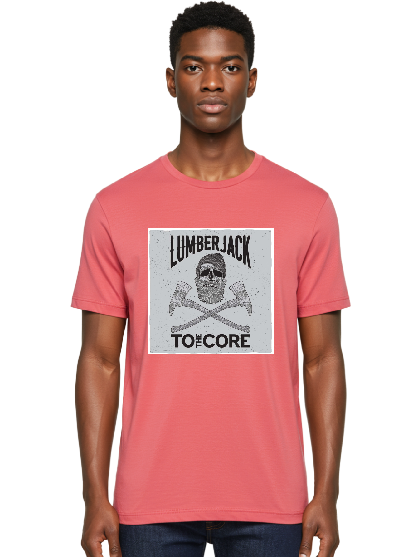 Lumberjack Skull 4 Men'S Graphic Tee, 100% Cotton, Comfortable Casual Summer Wear, Machine Washable, Lumberjack, Skull And Crossbones, Axe, Bearded Skull, Lumberjack Theme, Woodsman, Logging, Vintage, Grunge, Skull Art, Bold Typography Aae481 26