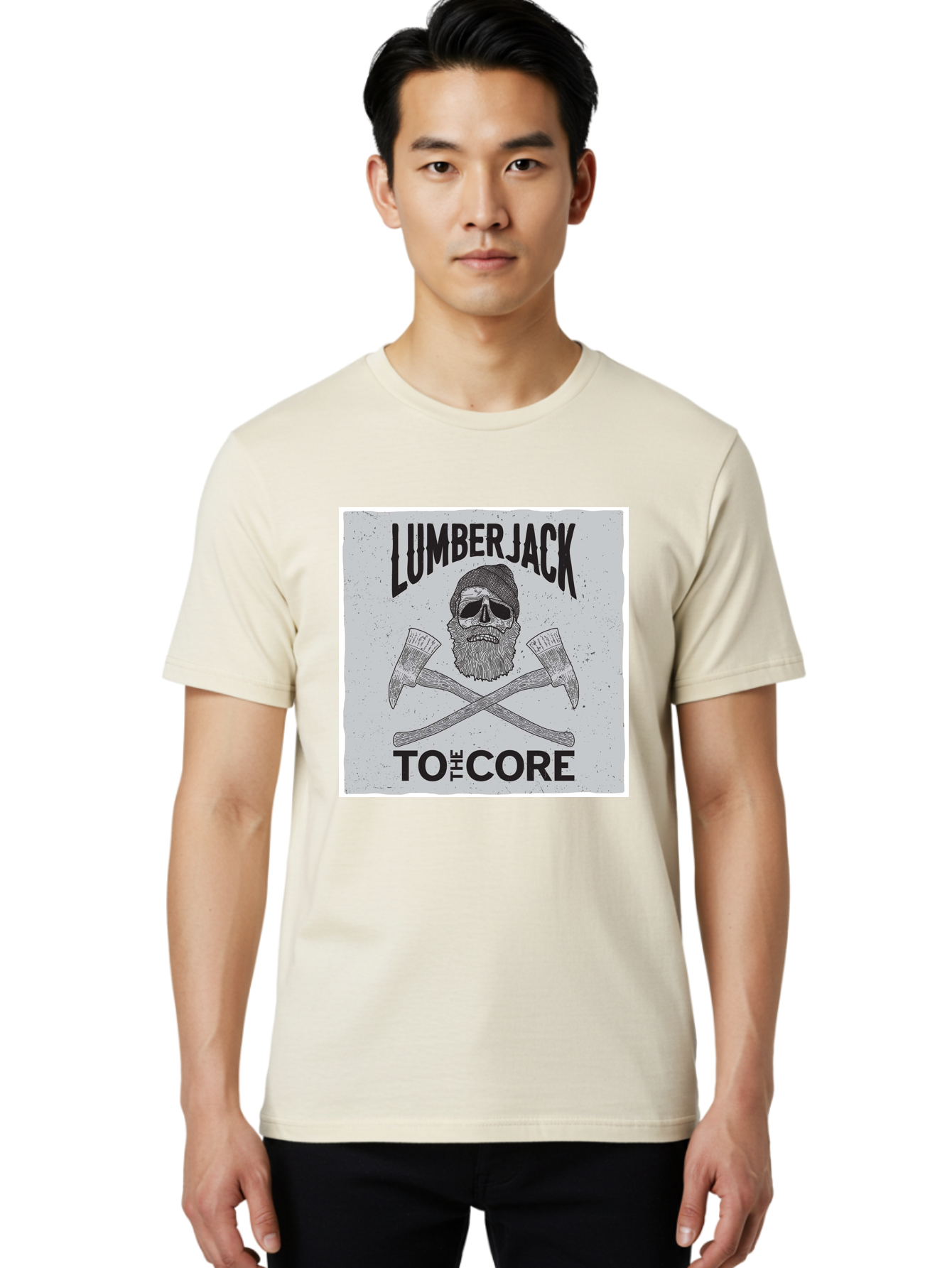 Lumberjack Skull 4 Men'S Graphic Tee, 100% Cotton, Comfortable Casual Summer Wear, Machine Washable, Lumberjack, Skull And Crossbones, Axe, Bearded Skull, Lumberjack Theme, Woodsman, Logging, Vintage, Grunge, Skull Art, Bold Typography Aae481 24