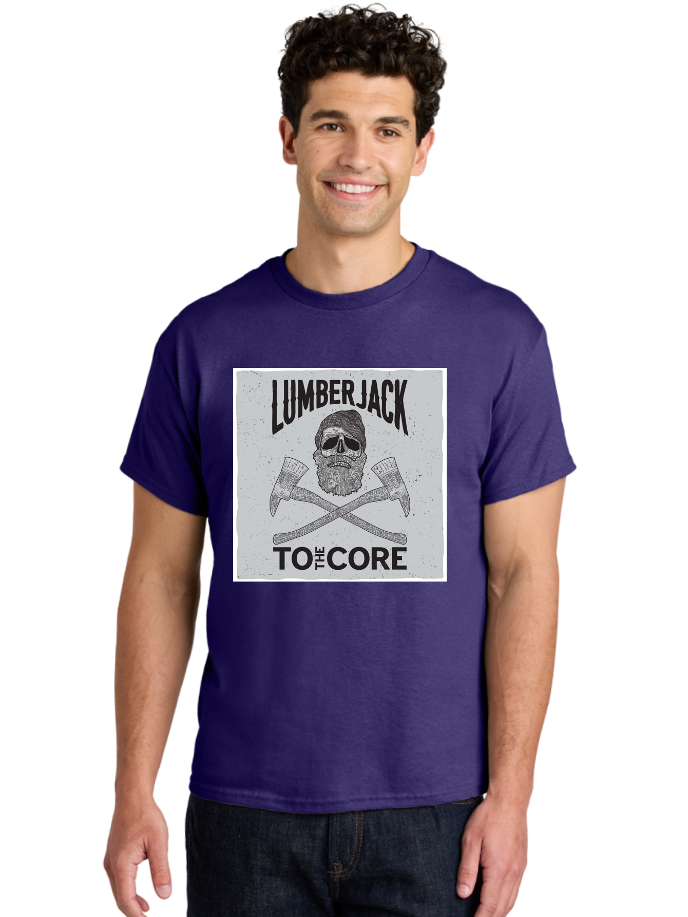 Lumberjack Skull 4 Men'S Graphic Tee, 100% Cotton, Comfortable Casual Summer Wear, Machine Washable, Lumberjack, Skull And Crossbones, Axe, Bearded Skull, Lumberjack Theme, Woodsman, Logging, Vintage, Grunge, Skull Art, Bold Typography Aae481 28