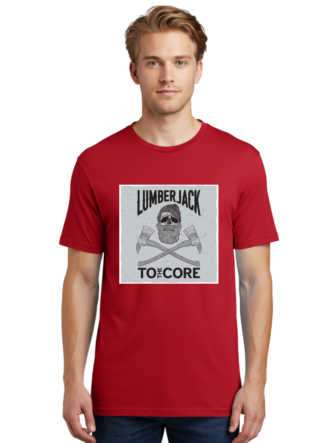 Lumberjack Skull 4 Men'S Graphic Tee, 100% Cotton, Comfortable Casual Summer Wear, Machine Washable, Lumberjack, Skull And Crossbones, Axe, Bearded Skull, Lumberjack Theme, Woodsman, Logging, Vintage, Grunge, Skull Art, Bold Typography Aae481 10