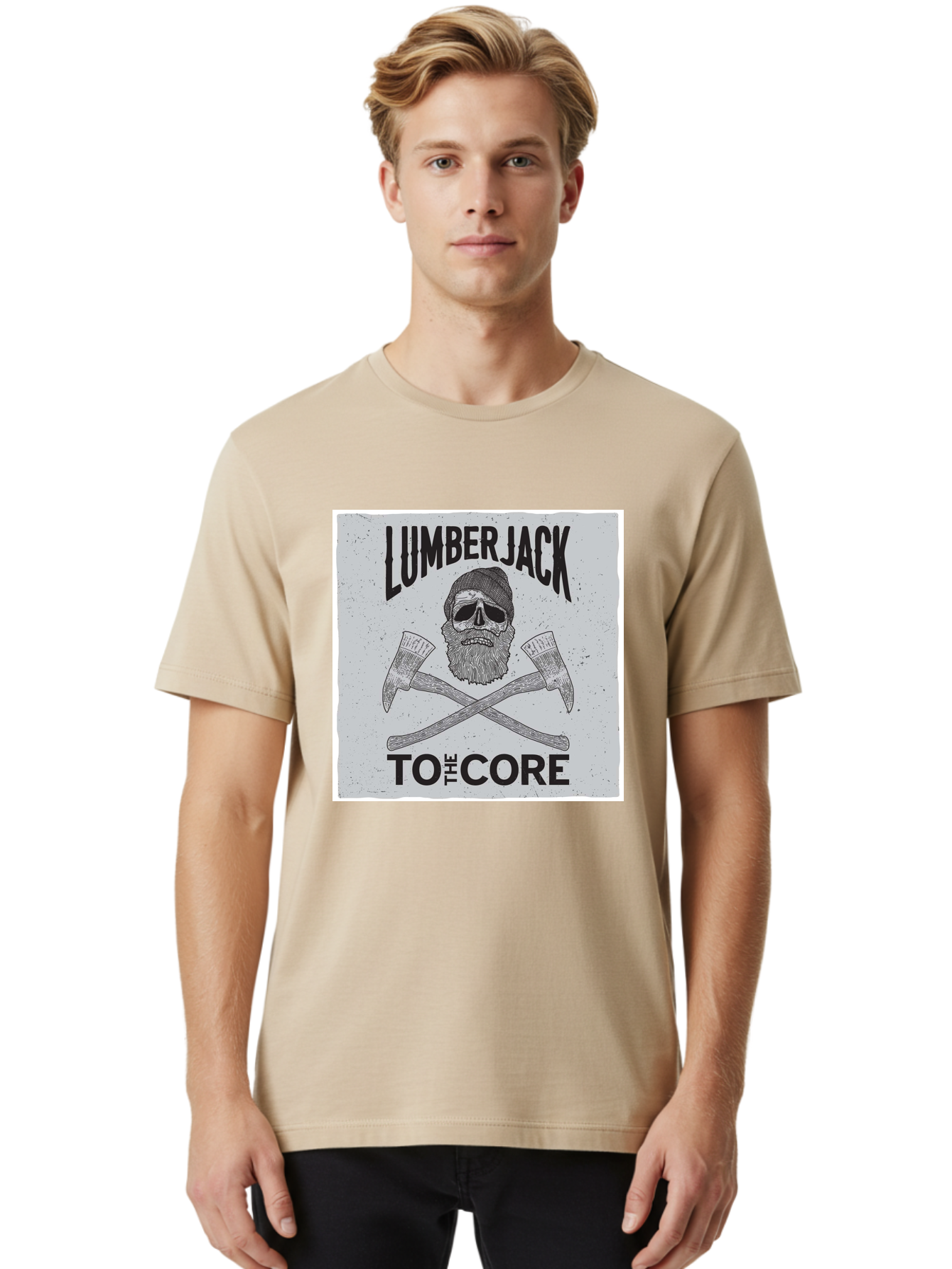 Lumberjack Skull 4 Men'S Graphic Tee, 100% Cotton, Comfortable Casual Summer Wear, Machine Washable, Lumberjack, Skull And Crossbones, Axe, Bearded Skull, Lumberjack Theme, Woodsman, Logging, Vintage, Grunge, Skull Art, Bold Typography Aae481 22