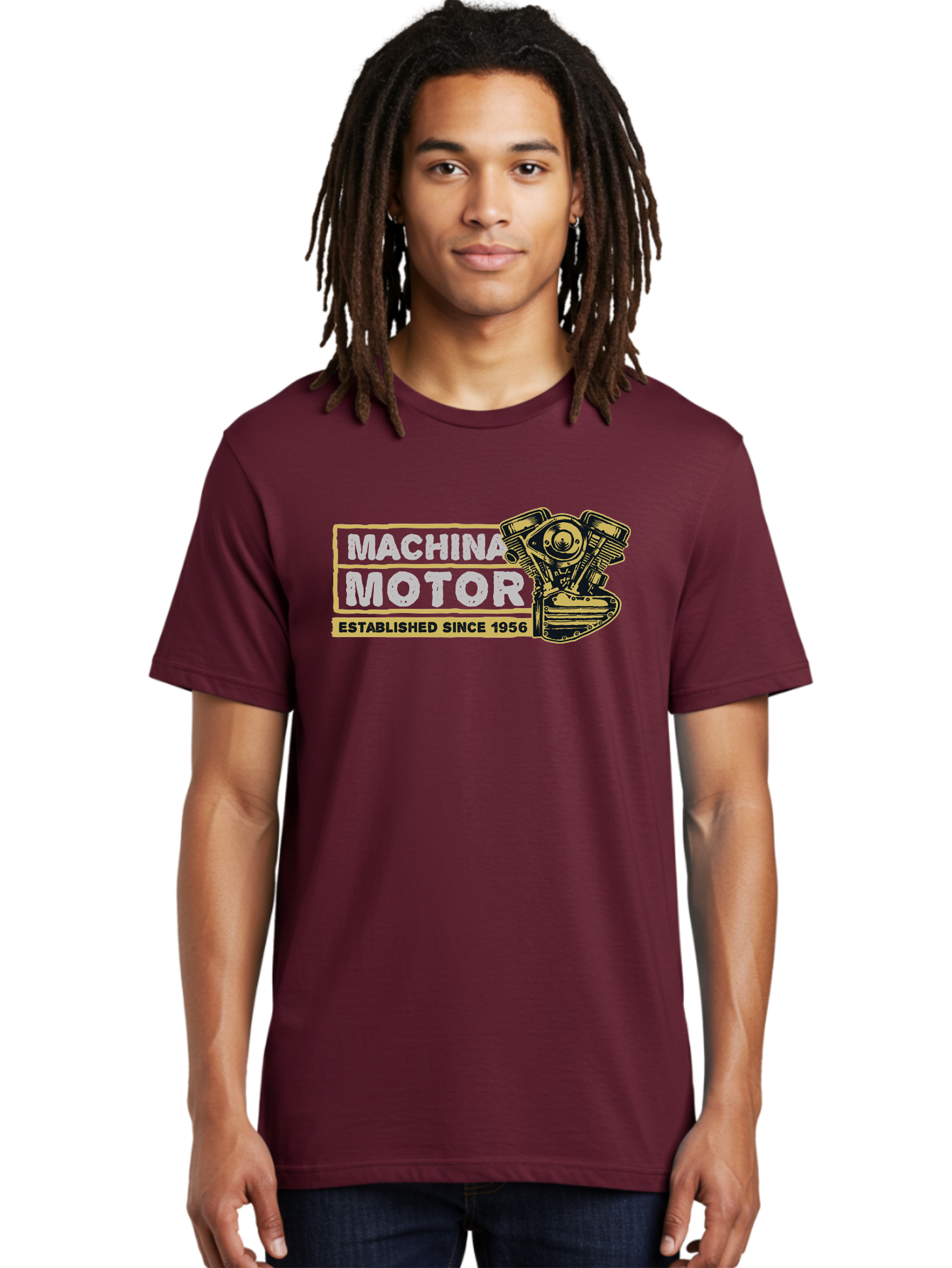 Machina Motor Men'S Graphic Tee, 100% Cotton, Comfortable Casual Summer Wear, Machine Washable, Vintage Engine, Motor Machinery, Classic Automobile Parts, Established Since 1956, Motor Vehicle Engine, Mechanical Components, Vintage Car Parts, Aae483 20