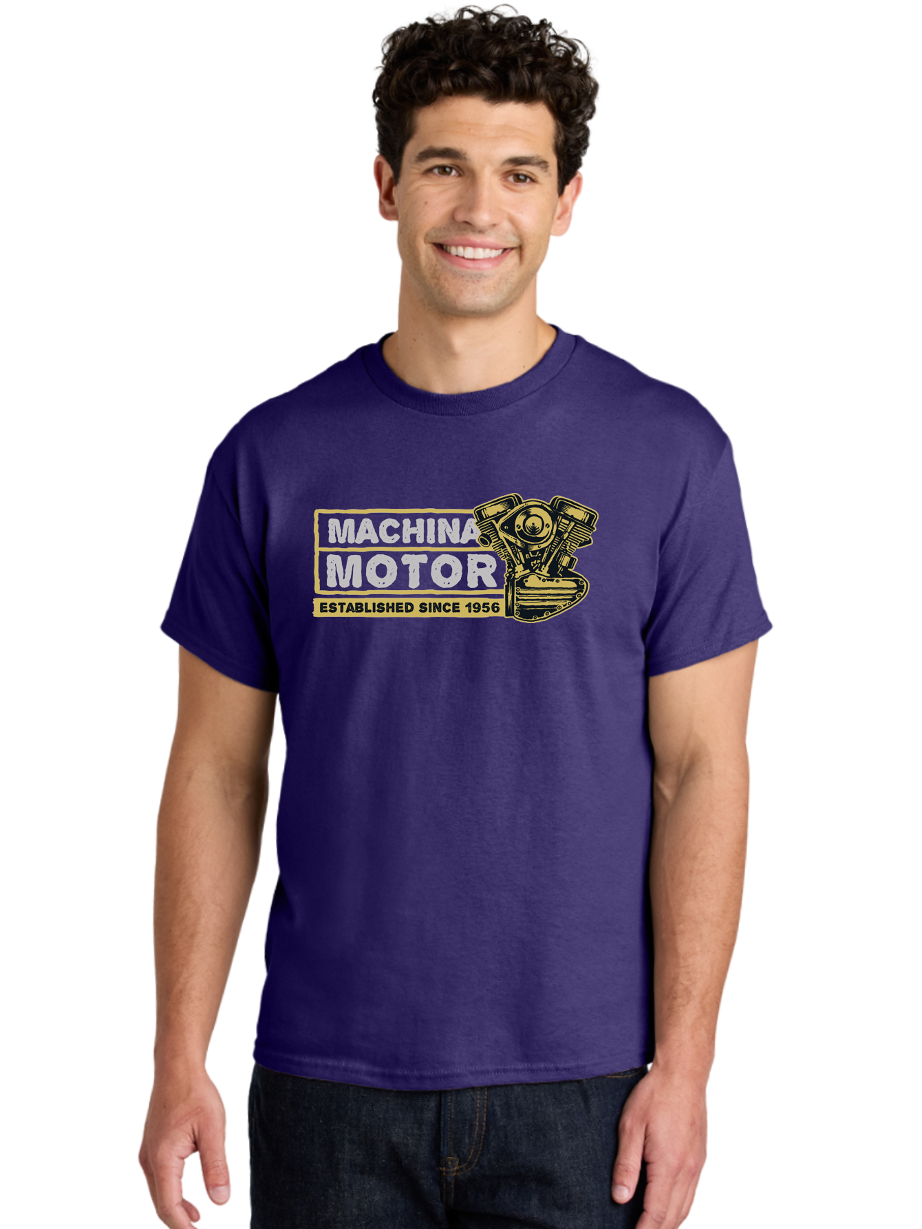 Machina Motor Men'S Graphic Tee, 100% Cotton, Comfortable Casual Summer Wear, Machine Washable, Vintage Engine, Motor Machinery, Classic Automobile Parts, Established Since 1956, Motor Vehicle Engine, Mechanical Components, Vintage Car Parts, Aae483 14