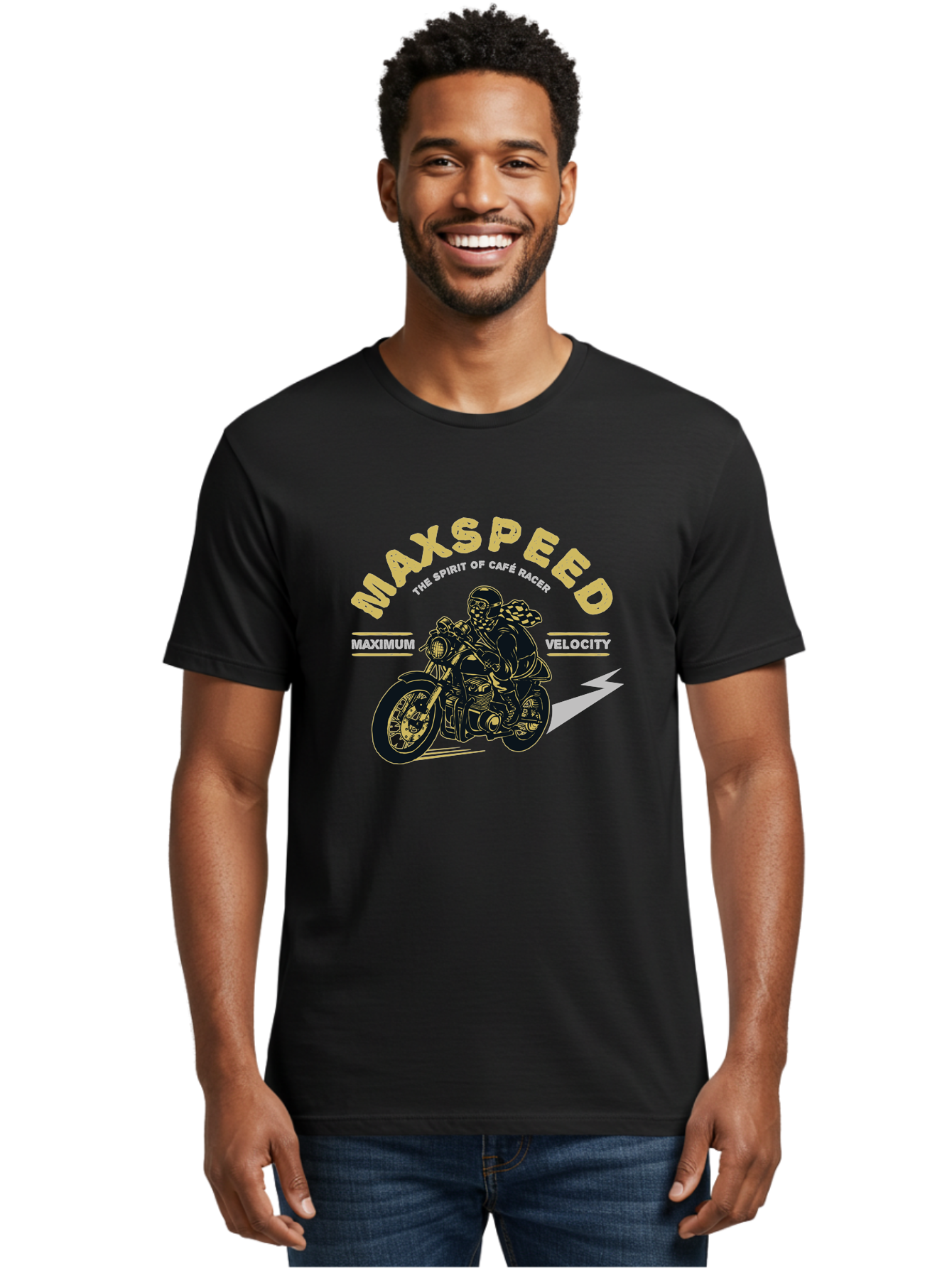 Max Speed Men'S Graphic Tee, 100% Cotton, Comfortable Casual Summer Wear, Machine Washable, Motorcycle Racing, Cape Racer, Maximum Velocity, Speed Enthusiast, Biker Culture, Racing Spirit, Vintage Motorcycle, Adventure Ride Aae492 22