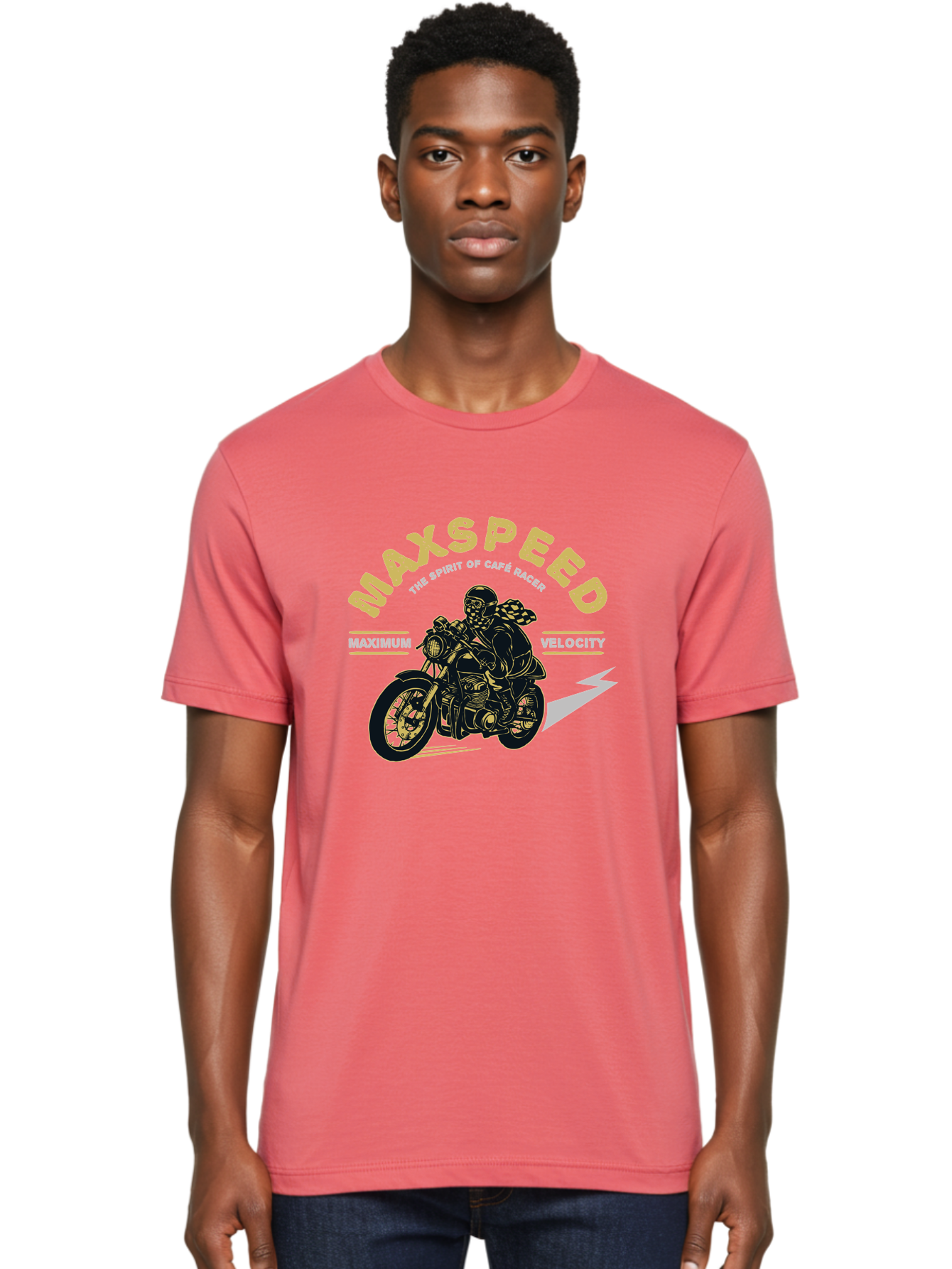 Max Speed Men'S Graphic Tee, 100% Cotton, Comfortable Casual Summer Wear, Machine Washable, Motorcycle Racing, Cape Racer, Maximum Velocity, Speed Enthusiast, Biker Culture, Racing Spirit, Vintage Motorcycle, Adventure Ride Aae492 12