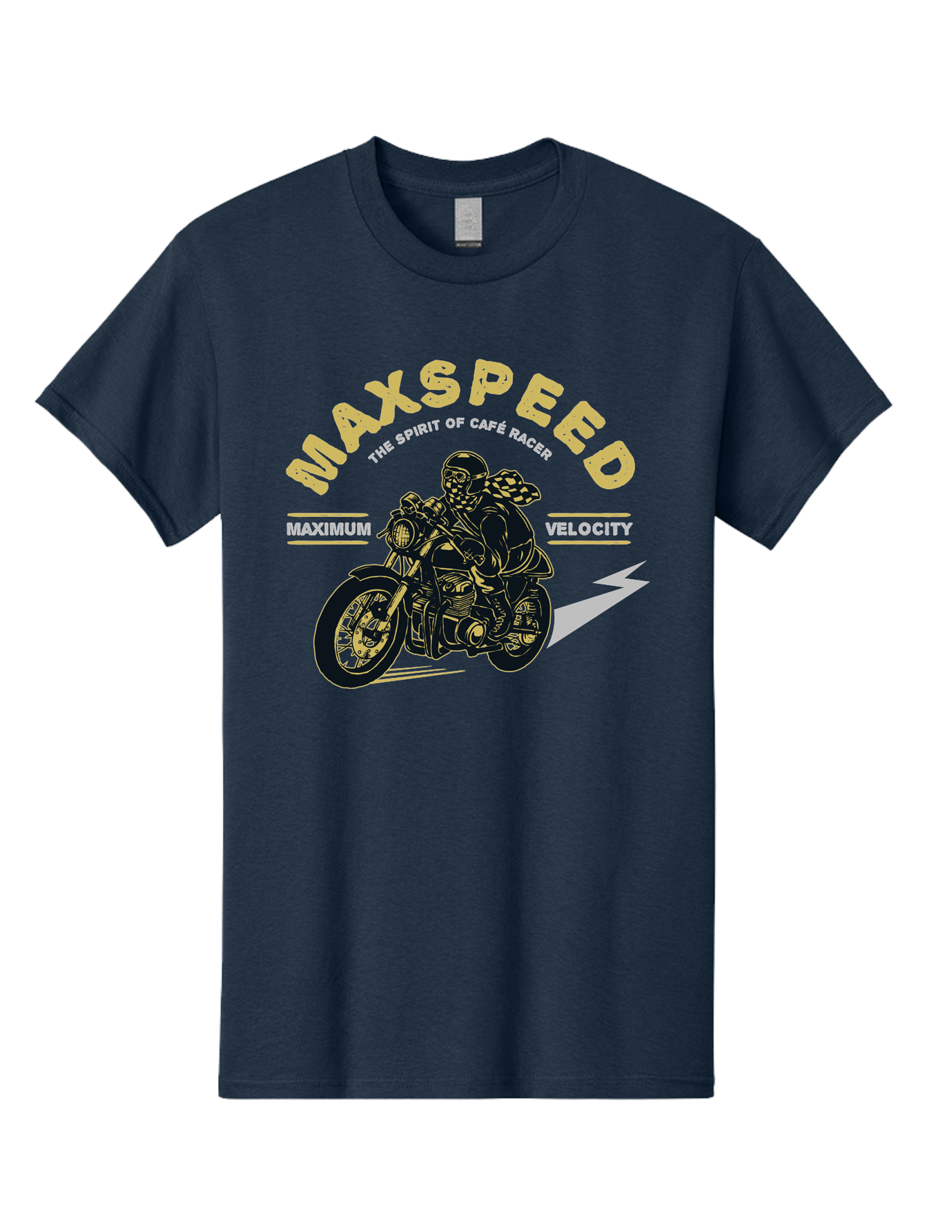 Max Speed Men'S Graphic Tee, 100% Cotton, Comfortable Casual Summer Wear, Machine Washable, Motorcycle Racing, Cape Racer, Maximum Velocity, Speed Enthusiast, Biker Culture, Racing Spirit, Vintage Motorcycle, Adventure Ride Aae492 25