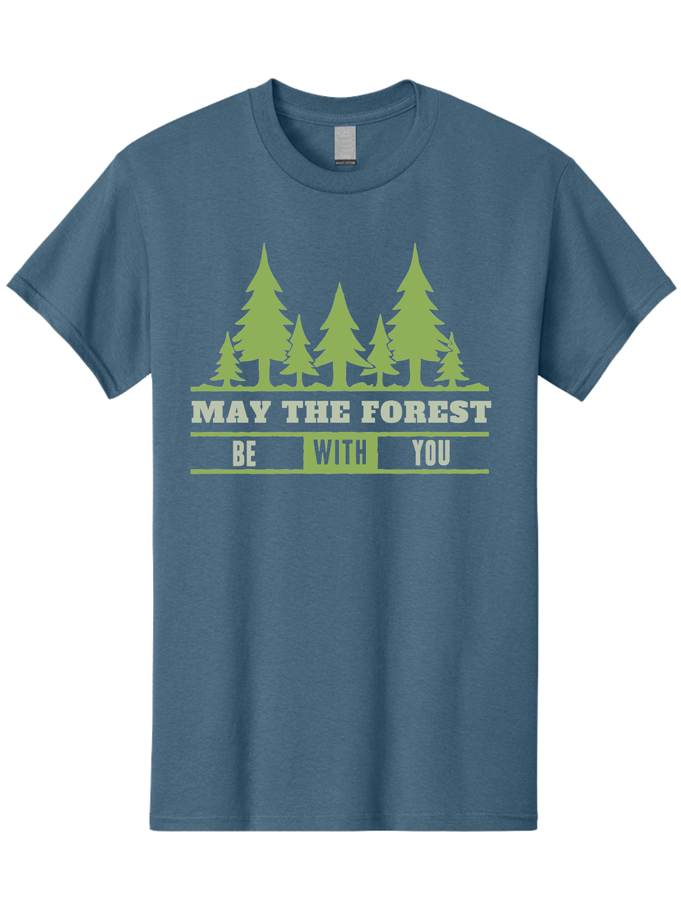 May The Forest Be With You Men'S Graphic Tee, 100% Cotton, Comfortable Casual Summer Wear, Machine Washable, Star Wars Parody, Eco-Friendly Slogans, Funny Quotes, Forest Graphics, Silhouette Trees, Geeky Humor, Nature Lover Gifts Aae494 21