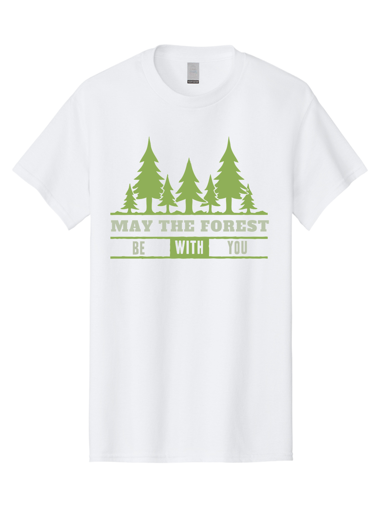 May The Forest Be With You Men'S Graphic Tee, 100% Cotton, Comfortable Casual Summer Wear, Machine Washable, Star Wars Parody, Eco-Friendly Slogans, Funny Quotes, Forest Graphics, Silhouette Trees, Geeky Humor, Nature Lover Gifts Aae494 27
