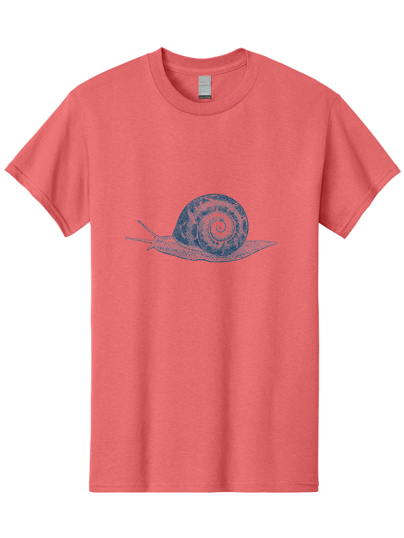 Moon Snail Men'S Graphic Tee, 100% Cotton, Comfortable Casual Summer Wear, Machine Washable, Garden Snail, Spiral Shell, Leaf Illustration, Slow-Moving Creature, Nature Illustration, Snail Art, Detailed Texture, Organic Design Aae508 25