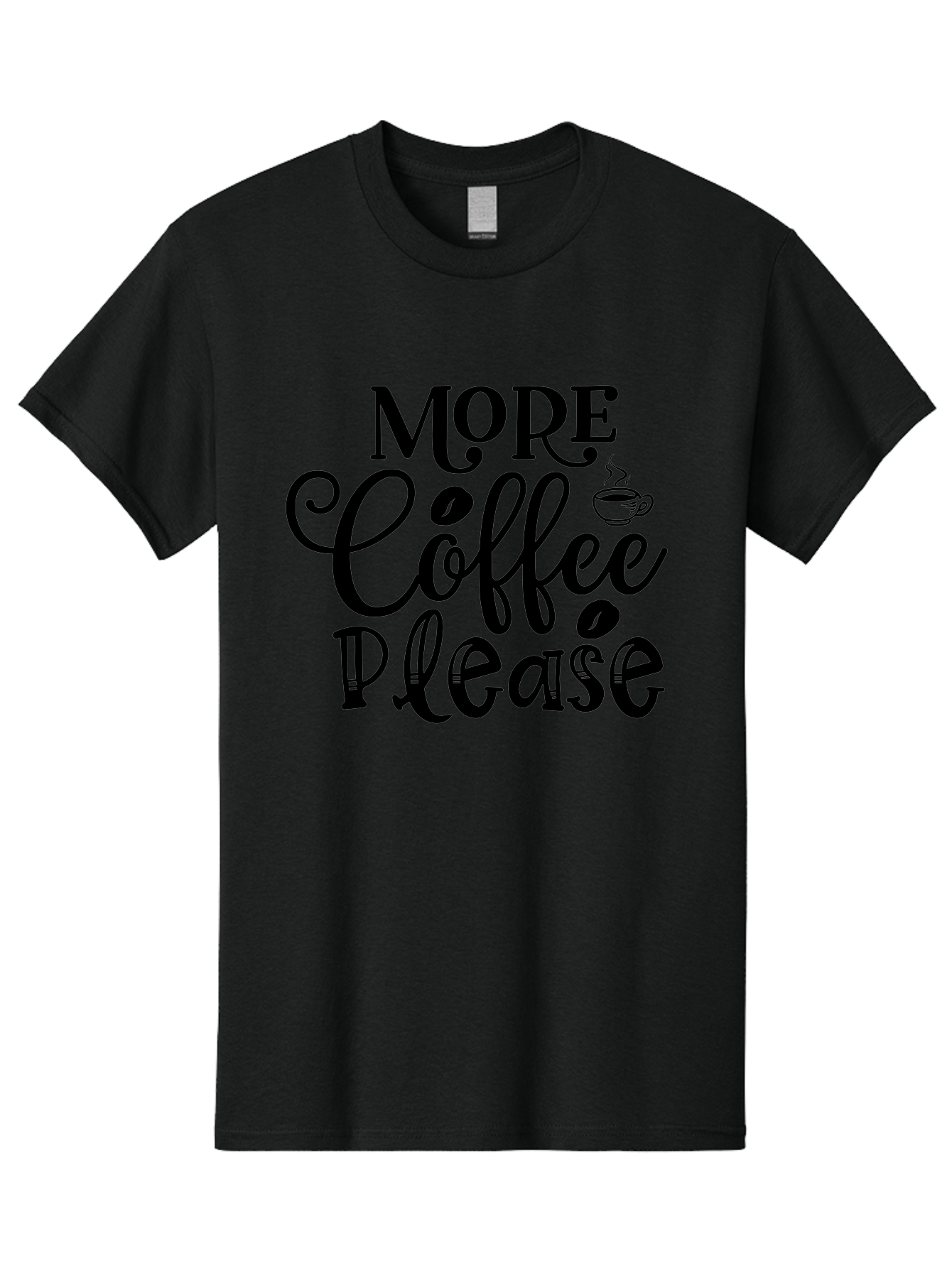 More Coffee Please Men'S Graphic Tee, 100% Cotton, Comfortable Casual Summer Wear, Machine Washable, Coffee Lover, Coffee Break, Coffee Time, Caffeine Fix, Morning Motivation, Coffee Quote, Cup Of Coffee, Coffee Art Aae509 23