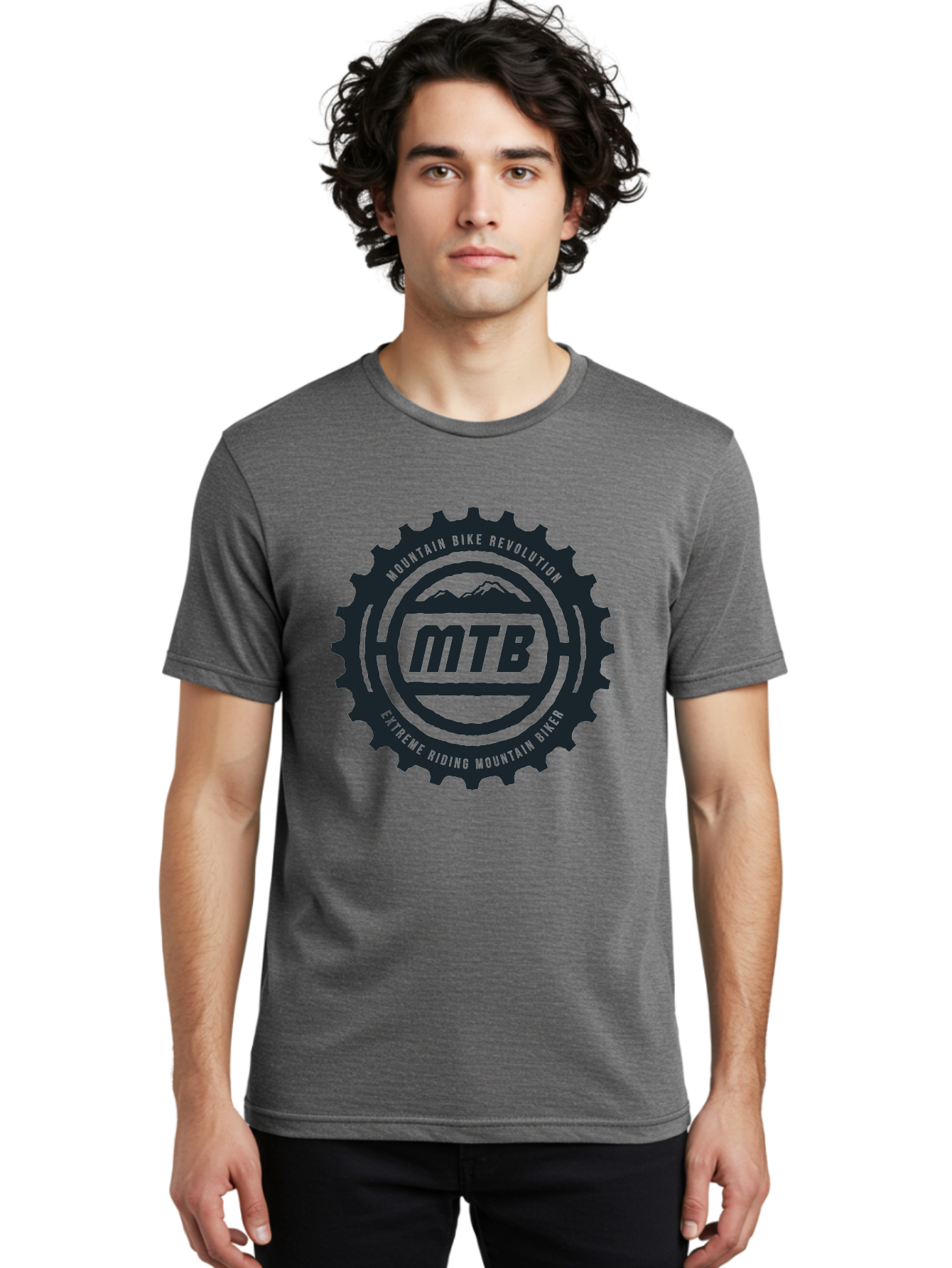 Mountain Bike Men'S Graphic Tee, 100% Cotton, Comfortable Casual Summer Wear, Machine Washable, Mountain Bike Revolution, Extreme Riding, Mountain Biking, Mtb, Cycling Gear, Adventure Sports, Outdoor Enthusiasts, Action-Packed, Thrill-Seeking, Aae511 28