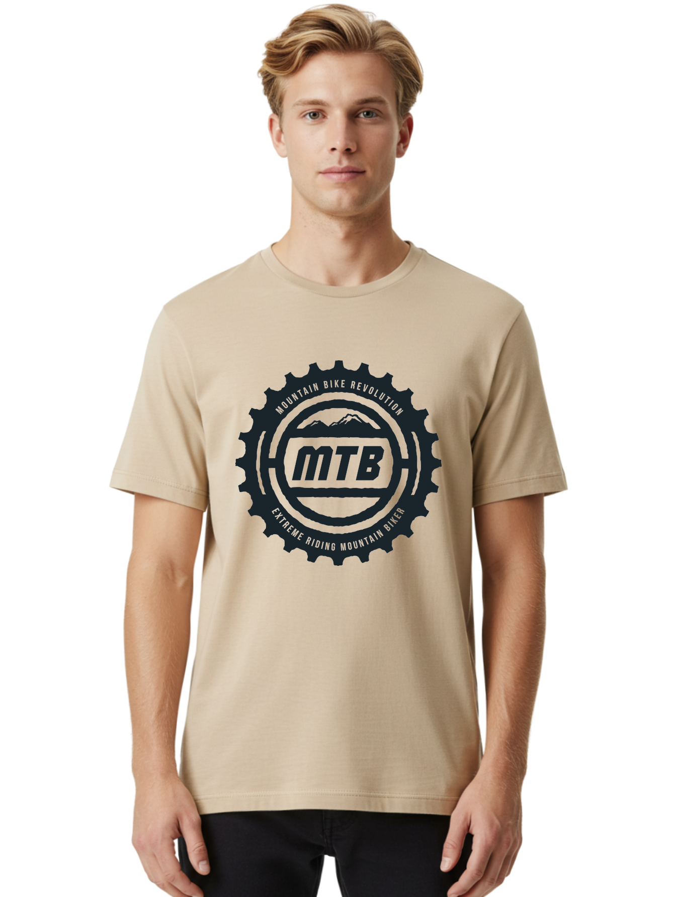 Mountain Bike Men'S Graphic Tee, 100% Cotton, Comfortable Casual Summer Wear, Machine Washable, Mountain Bike Revolution, Extreme Riding, Mountain Biking, Mtb, Cycling Gear, Adventure Sports, Outdoor Enthusiasts, Action-Packed, Thrill-Seeking, Aae511 16