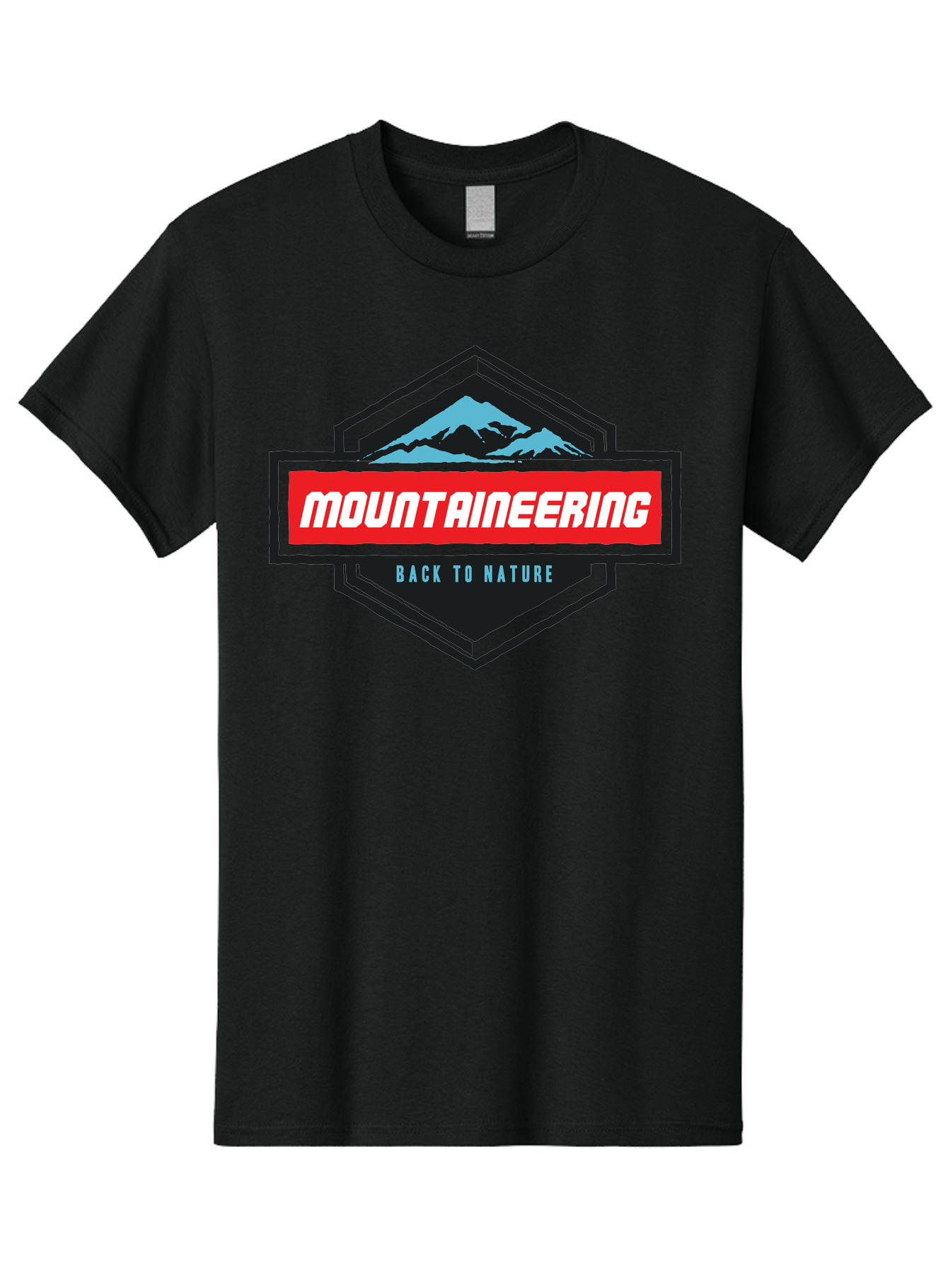 Mountaineering Men'S Graphic Tee, 100% Cotton, Comfortable Casual Summer Wear, Machine Washable, Mountain Landscape, Outdoor Adventures, Nature Escapes, Mountaineering Gear, Hiking Trails, Wilderness Exploration, Outdoor Recreation, Aae512 15