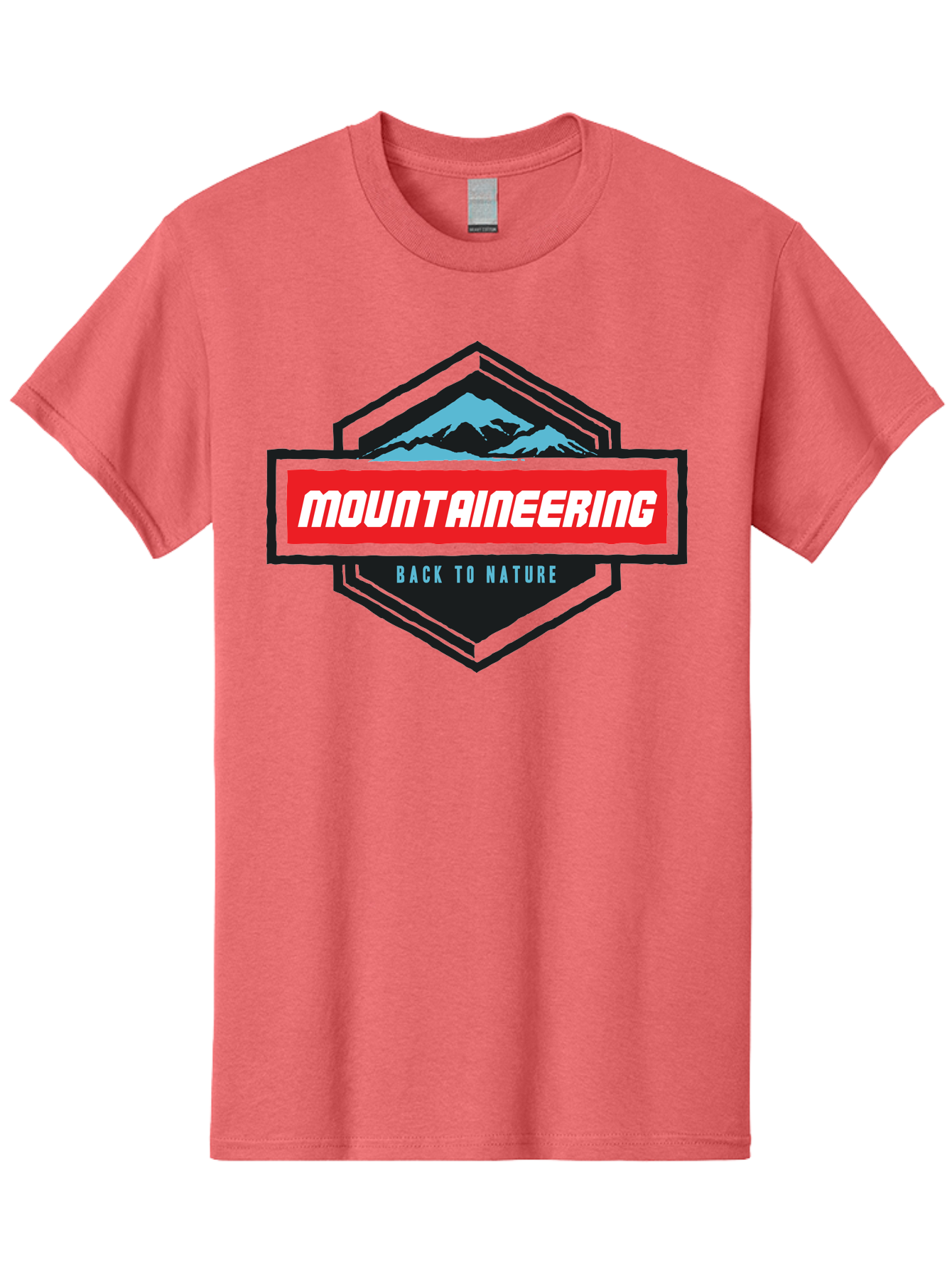 Mountaineering Men'S Graphic Tee, 100% Cotton, Comfortable Casual Summer Wear, Machine Washable, Mountain Landscape, Outdoor Adventures, Nature Escapes, Mountaineering Gear, Hiking Trails, Wilderness Exploration, Outdoor Recreation, Aae512 11