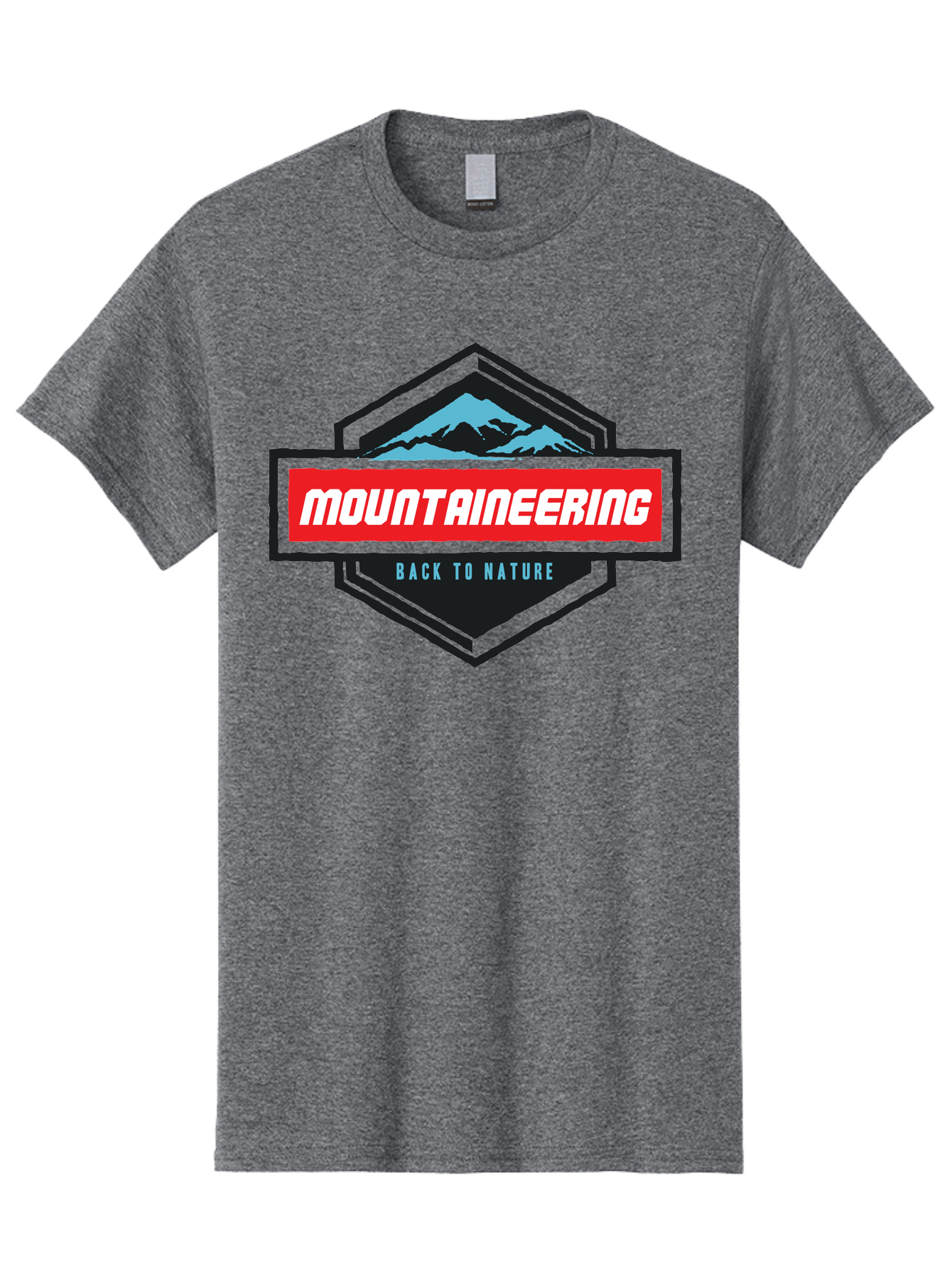 Mountaineering Men'S Graphic Tee, 100% Cotton, Comfortable Casual Summer Wear, Machine Washable, Mountain Landscape, Outdoor Adventures, Nature Escapes, Mountaineering Gear, Hiking Trails, Wilderness Exploration, Outdoor Recreation, Aae512 19