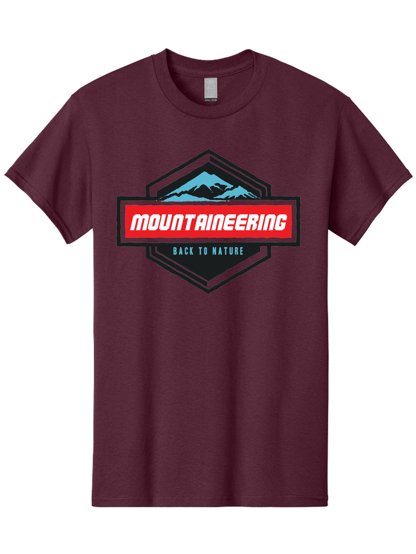 Mountaineering Men'S Graphic Tee, 100% Cotton, Comfortable Casual Summer Wear, Machine Washable, Mountain Landscape, Outdoor Adventures, Nature Escapes, Mountaineering Gear, Hiking Trails, Wilderness Exploration, Outdoor Recreation, Aae512 21