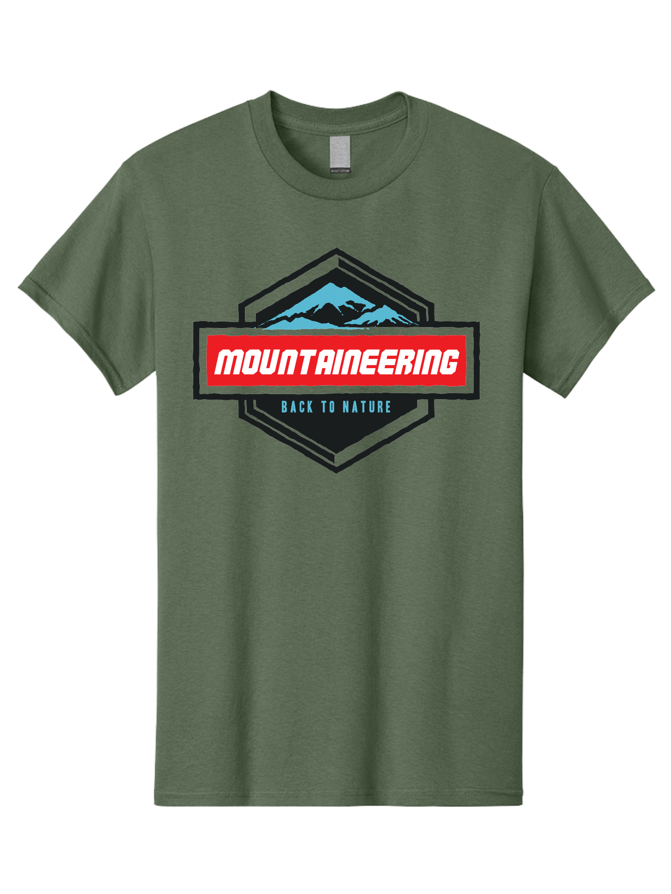 Mountaineering Men'S Graphic Tee, 100% Cotton, Comfortable Casual Summer Wear, Machine Washable, Mountain Landscape, Outdoor Adventures, Nature Escapes, Mountaineering Gear, Hiking Trails, Wilderness Exploration, Outdoor Recreation, Aae512 9