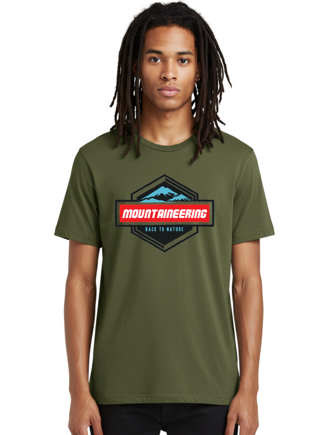 Mountaineering Men'S Graphic Tee, 100% Cotton, Comfortable Casual Summer Wear, Machine Washable, Mountain Landscape, Outdoor Adventures, Nature Escapes, Mountaineering Gear, Hiking Trails, Wilderness Exploration, Outdoor Recreation, Aae512 10