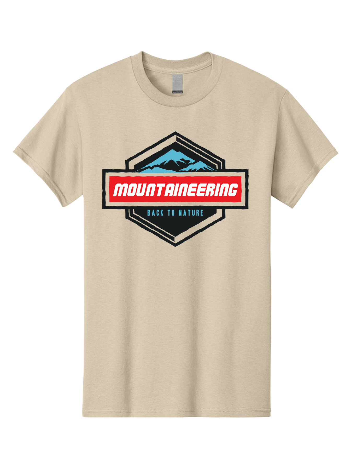 Mountaineering Men'S Graphic Tee, 100% Cotton, Comfortable Casual Summer Wear, Machine Washable, Mountain Landscape, Outdoor Adventures, Nature Escapes, Mountaineering Gear, Hiking Trails, Wilderness Exploration, Outdoor Recreation, Aae512 23