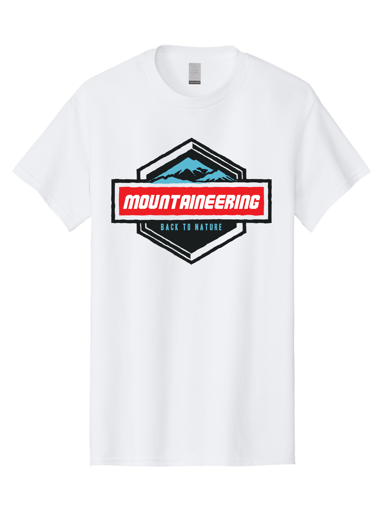 Mountaineering Men'S Graphic Tee, 100% Cotton, Comfortable Casual Summer Wear, Machine Washable, Mountain Landscape, Outdoor Adventures, Nature Escapes, Mountaineering Gear, Hiking Trails, Wilderness Exploration, Outdoor Recreation, Aae512 3