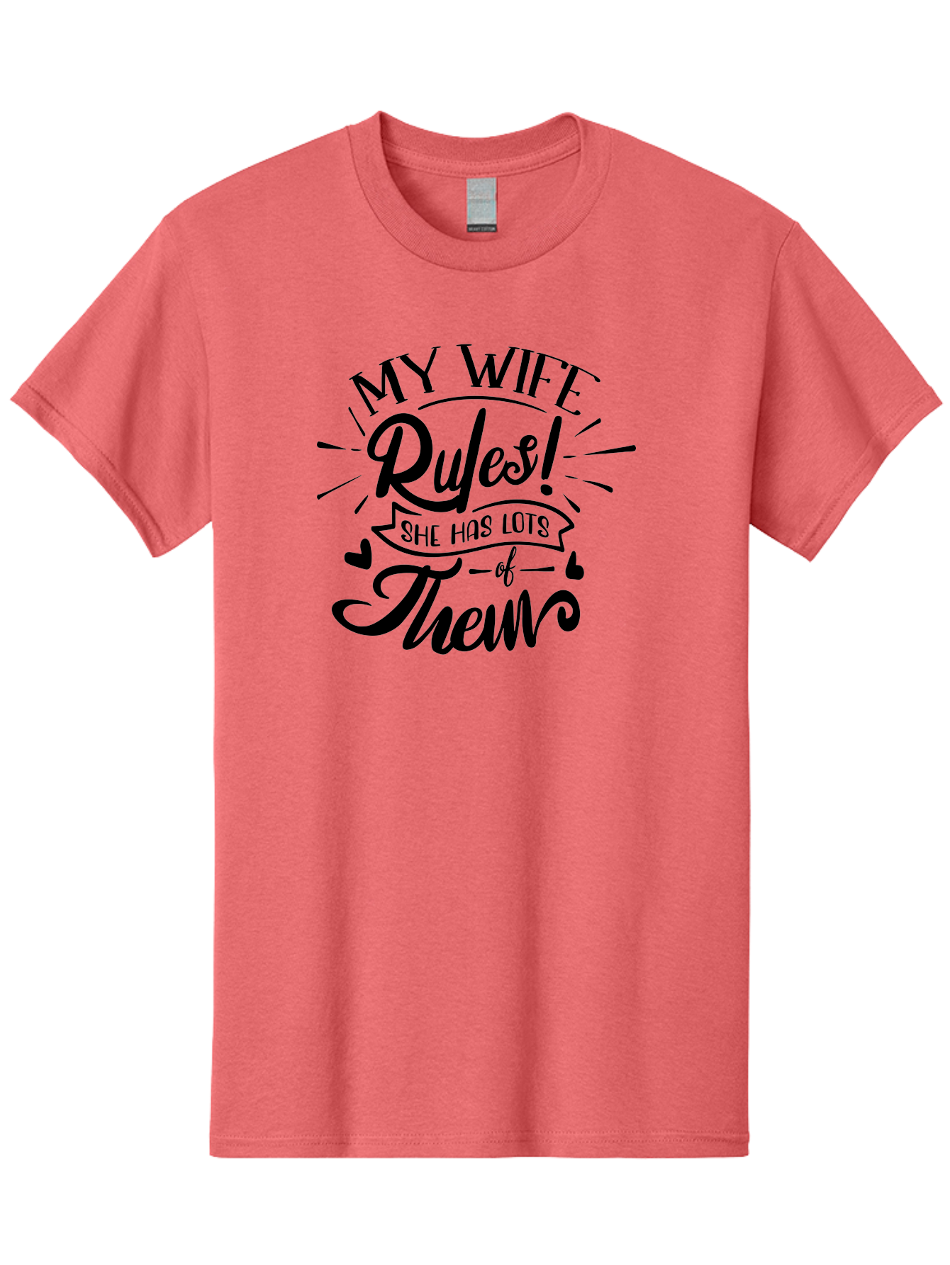 My Wife Rules-B Men'S Graphic Tee, 100% Cotton, Comfortable Casual Summer Wear, Machine Washable, Funny Quote, Humorous Saying, Marriage Humor, Wife Rules, Playful Typography, Relationship Goals, Witty Phrase, Cute Design Aae523 17