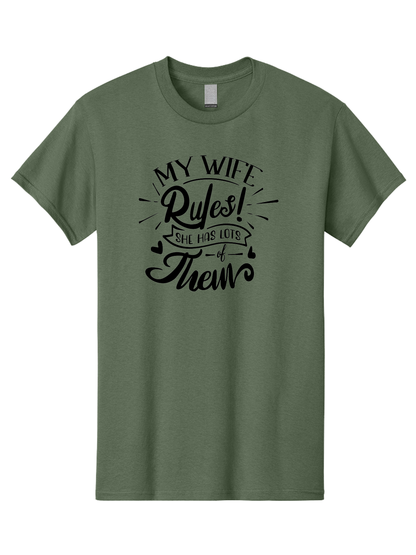 My Wife Rules-B Men'S Graphic Tee, 100% Cotton, Comfortable Casual Summer Wear, Machine Washable, Funny Quote, Humorous Saying, Marriage Humor, Wife Rules, Playful Typography, Relationship Goals, Witty Phrase, Cute Design Aae523 15