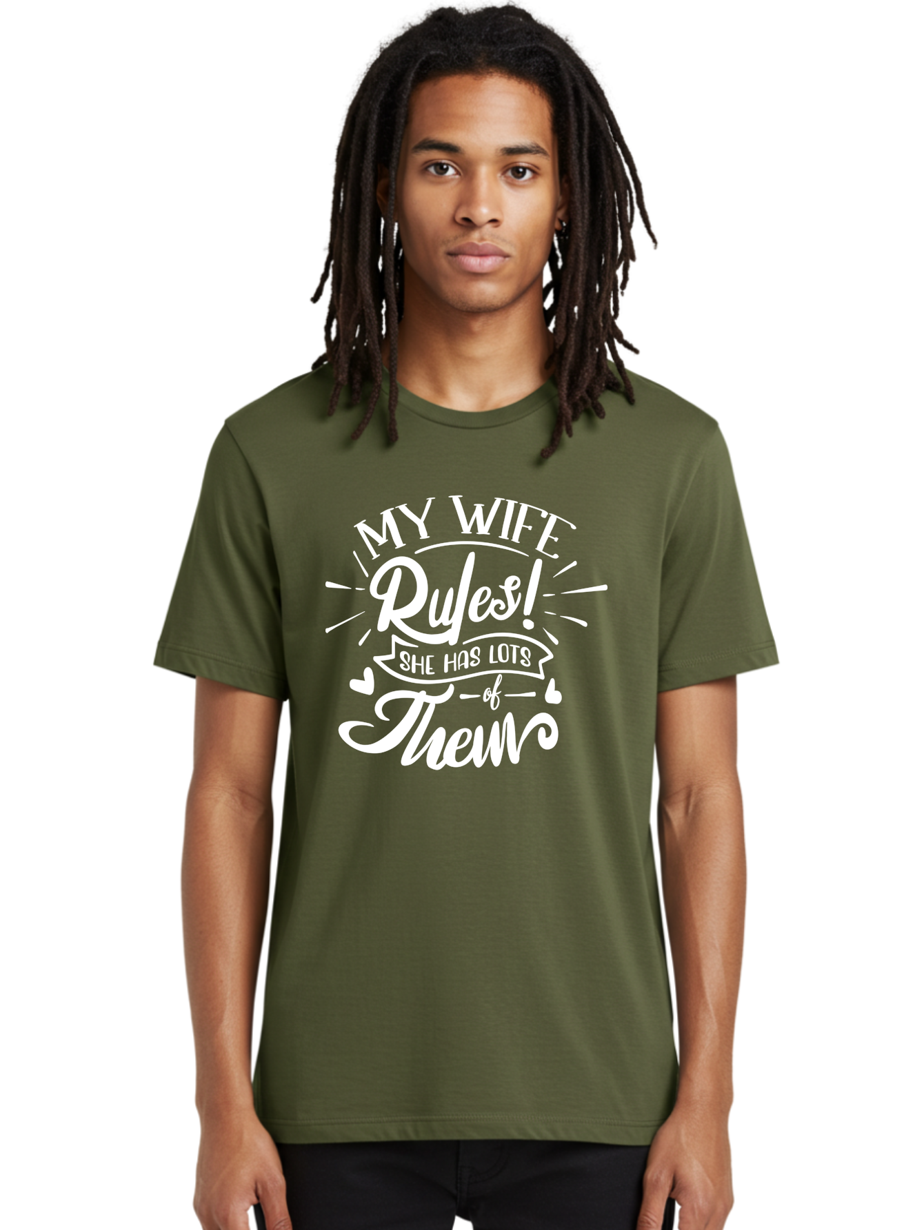 My Wife Rules-W Men'S Graphic Tee, 100% Cotton, Comfortable Casual Summer Wear, Machine Washable, Funny Quote, Wife Rules, Humorous Saying, Marriage Joke, Funny T-Shirt, Witty Phrase, Relationship Humor, Playful Design Aae524 26