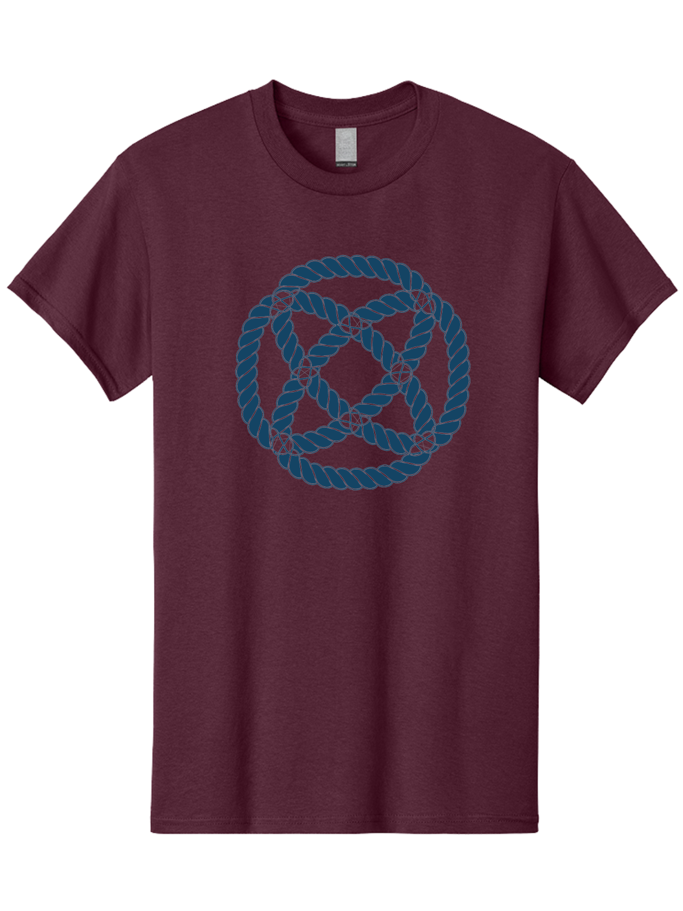 Mystic Rope Grid Men'S Graphic Tee, 100% Cotton, Comfortable Casual Summer Wear, Machine Washable, Celtic Knot, Interlocking Pattern, Rope Design, Twisted Elements, Abstract Shape, Geometric Form, Symbolic Icon, Traditional Motif, Aae528 13