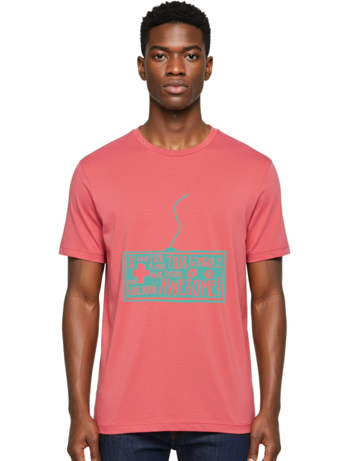 Never Stop Playing Men'S Graphic Tee, 100% Cotton, Comfortable Casual Summer Wear, Machine Washable, Retro Video Game Console, Vintage Gaming, Nostalgic Technology, Classic Video Games, Console Awesomeness, Power Cord, Playful Typography, Aae533 30