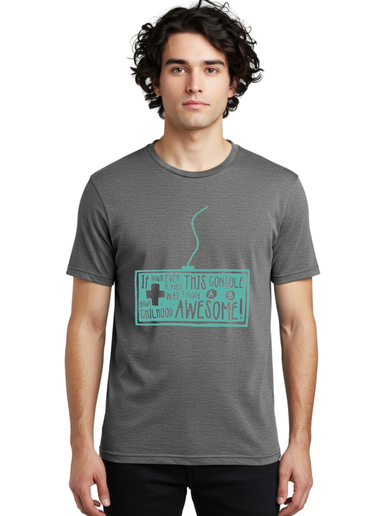 Never Stop Playing Men'S Graphic Tee, 100% Cotton, Comfortable Casual Summer Wear, Machine Washable, Retro Video Game Console, Vintage Gaming, Nostalgic Technology, Classic Video Games, Console Awesomeness, Power Cord, Playful Typography, Aae533 16