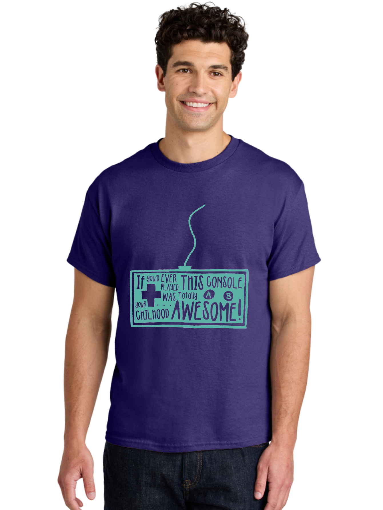 Never Stop Playing Men'S Graphic Tee, 100% Cotton, Comfortable Casual Summer Wear, Machine Washable, Retro Video Game Console, Vintage Gaming, Nostalgic Technology, Classic Video Games, Console Awesomeness, Power Cord, Playful Typography, Aae533 22