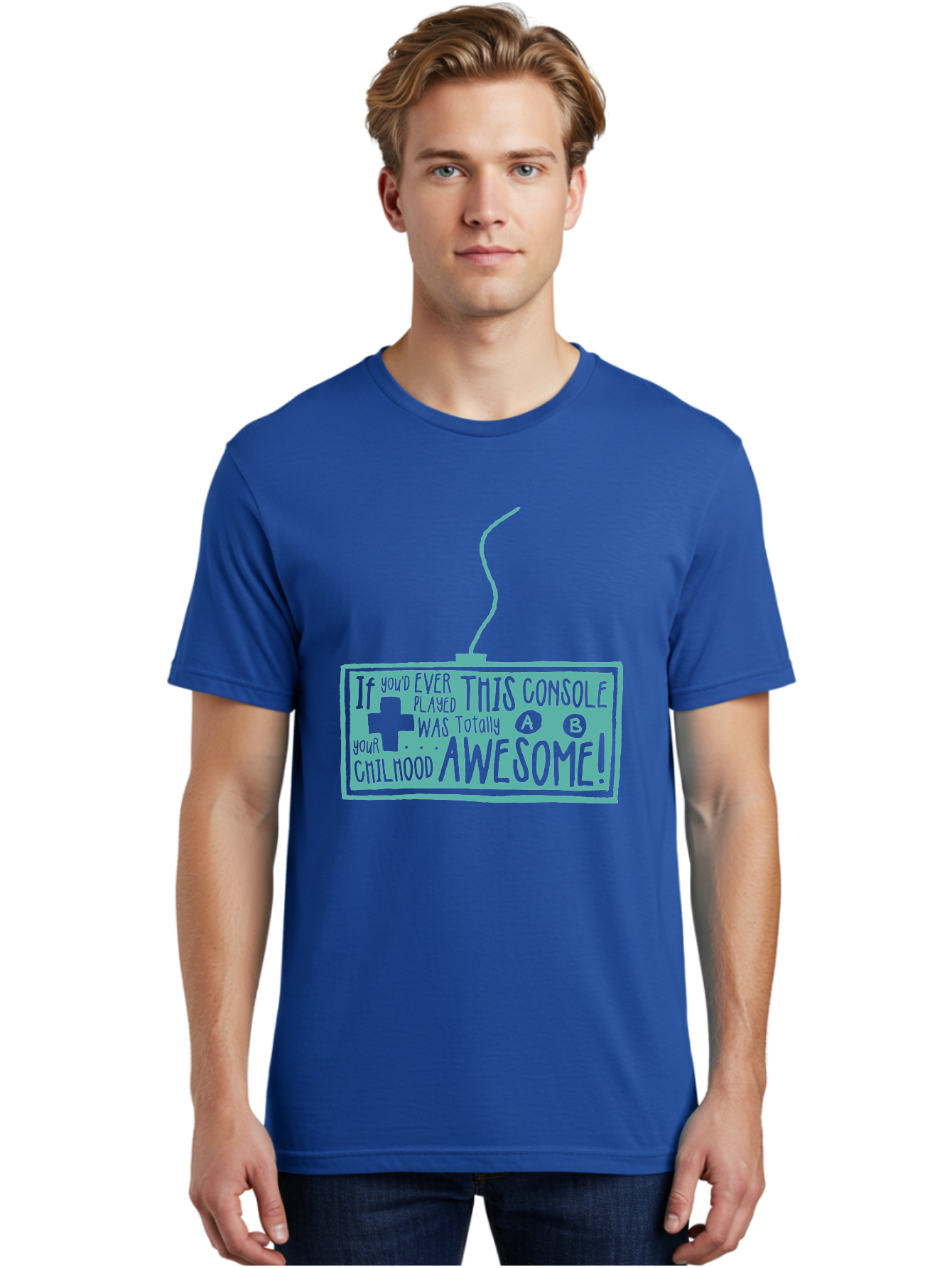 Never Stop Playing Men'S Graphic Tee, 100% Cotton, Comfortable Casual Summer Wear, Machine Washable, Retro Video Game Console, Vintage Gaming, Nostalgic Technology, Classic Video Games, Console Awesomeness, Power Cord, Playful Typography, Aae533 8
