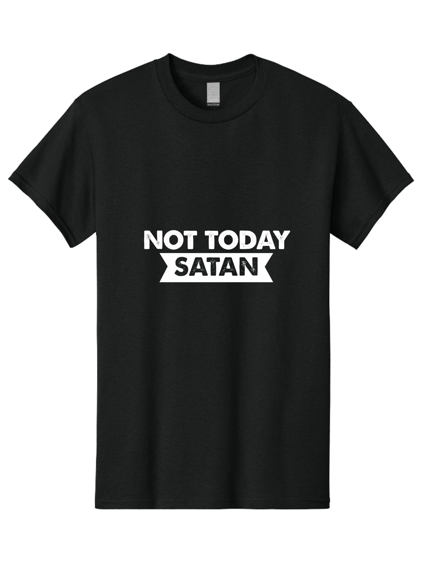 Not Today Satan Men'S Graphic Tee, 100% Cotton, Comfortable Casual Summer Wear, Machine Washable, Motivational Quote, Inspirational Saying, Satan Phrase, Not Today Satan, Empowerment Message, Funny Saying, Spiritual Quote, Humor, Witty Phrase Aae541 19